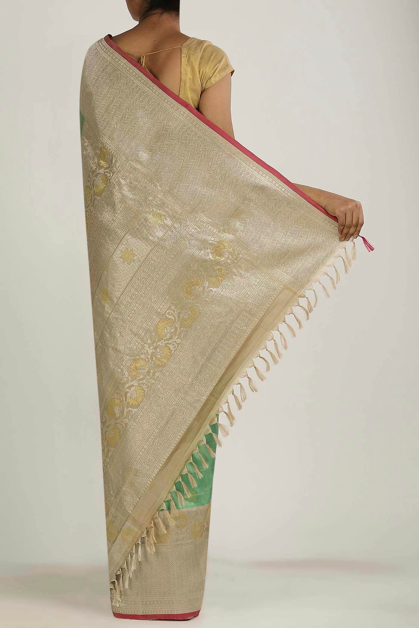 Green Gadwal Silk Saree