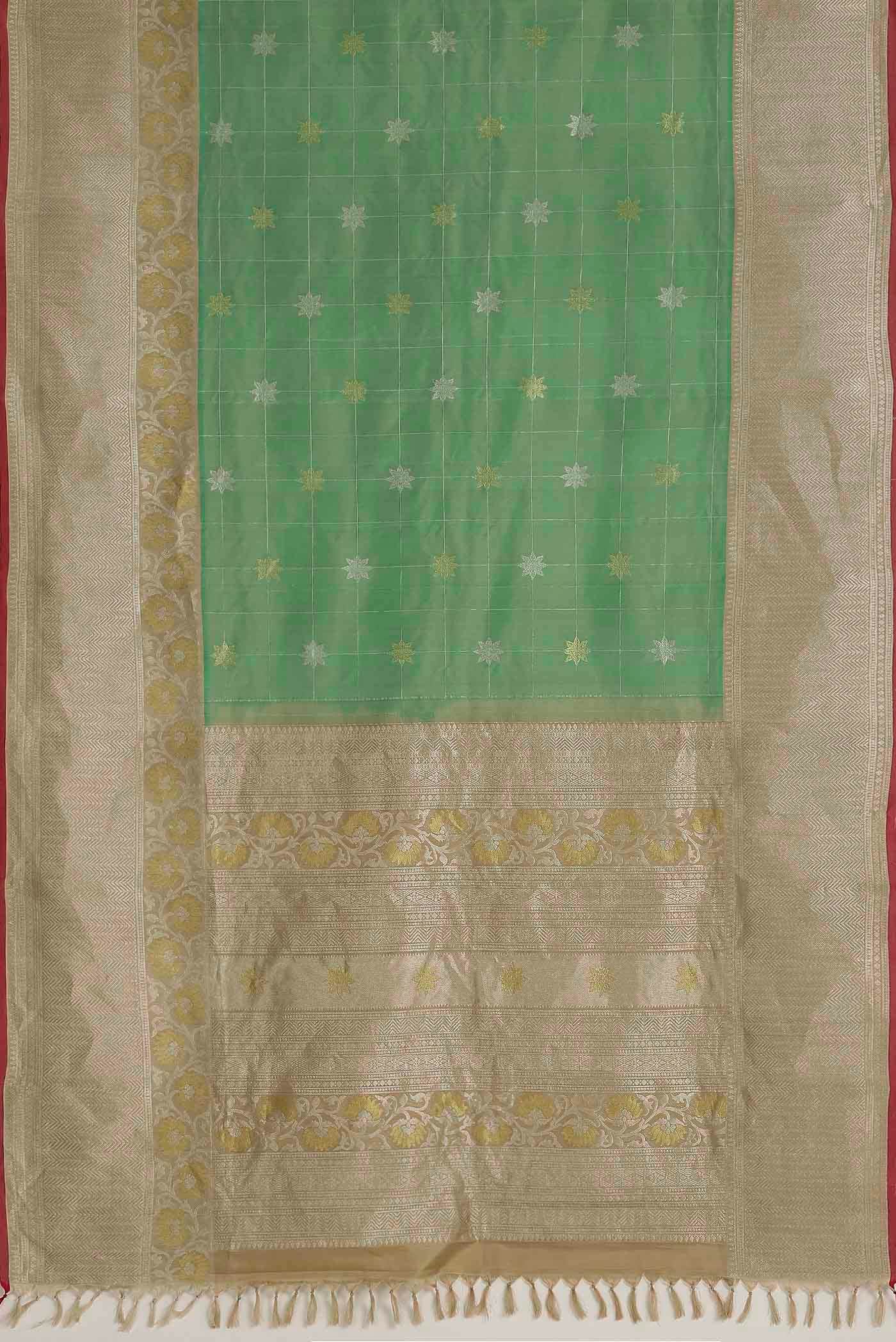 Green Gadwal Silk Saree