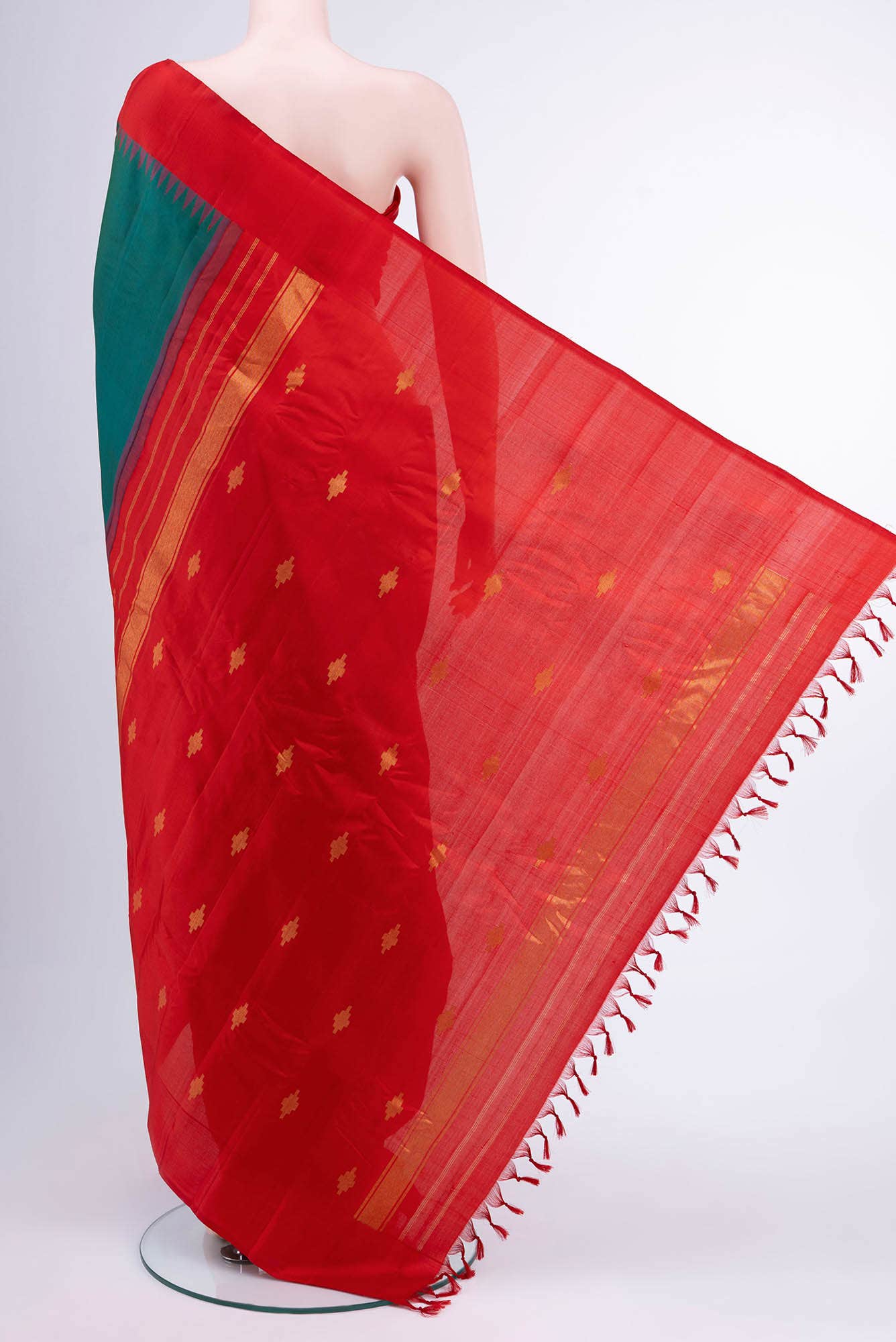 Green Gadwal Silk Saree