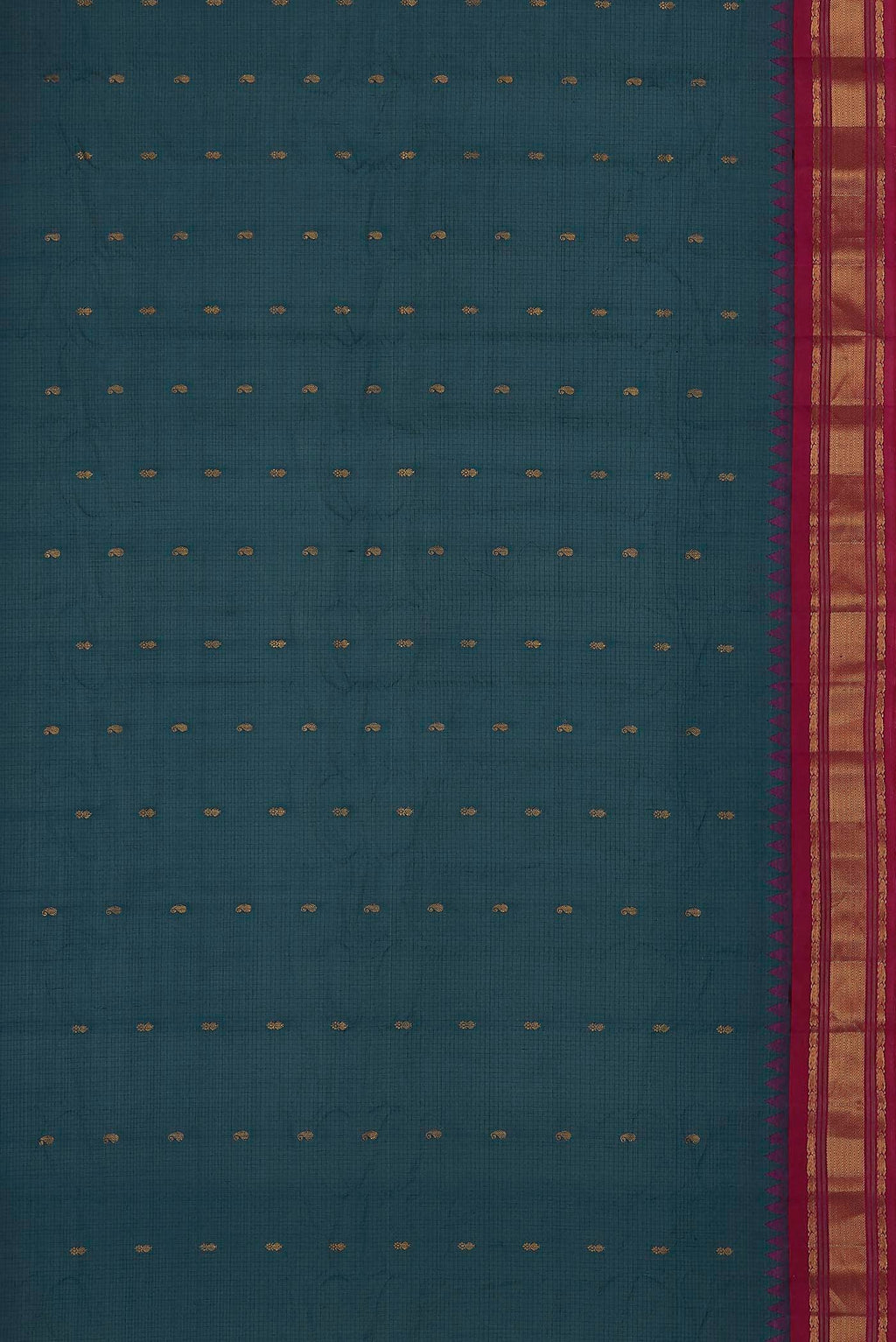 Blue Gadwal Silk Cotton Saree