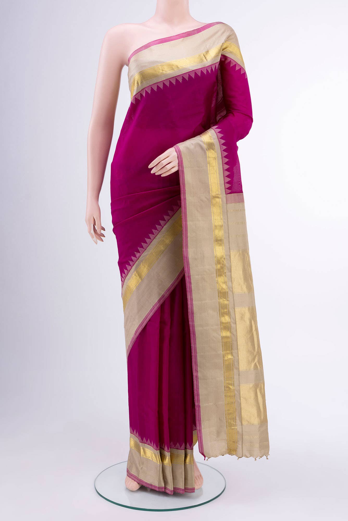 Rani Pink Gadwal Silk Saree