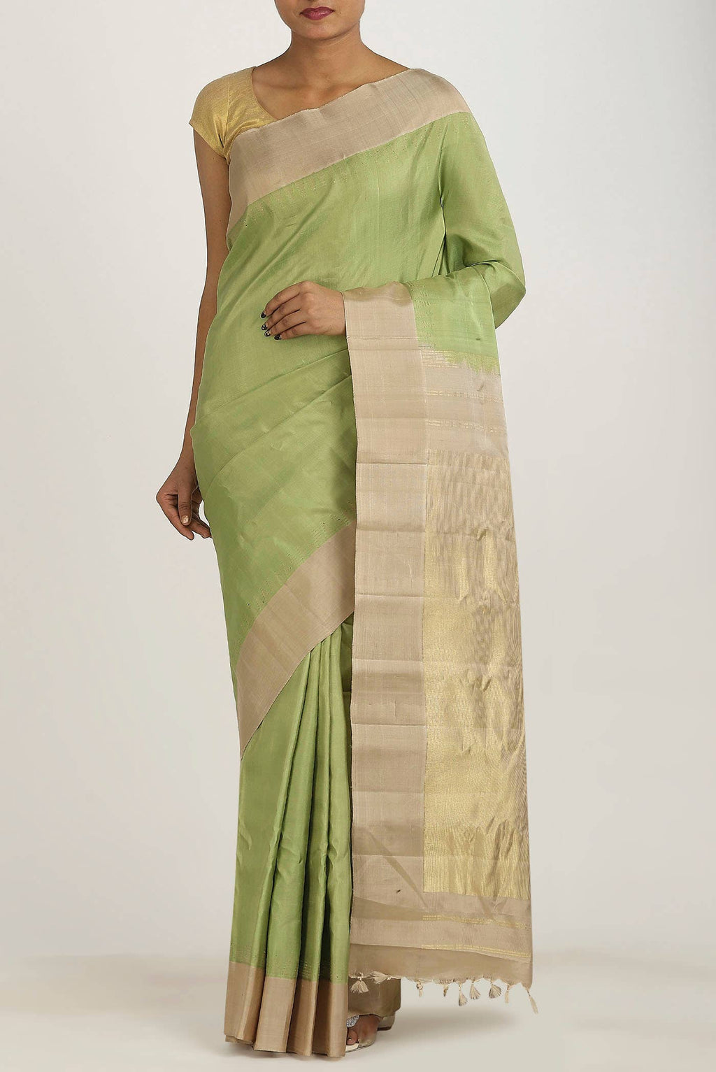 Green Gadwal Silk Saree