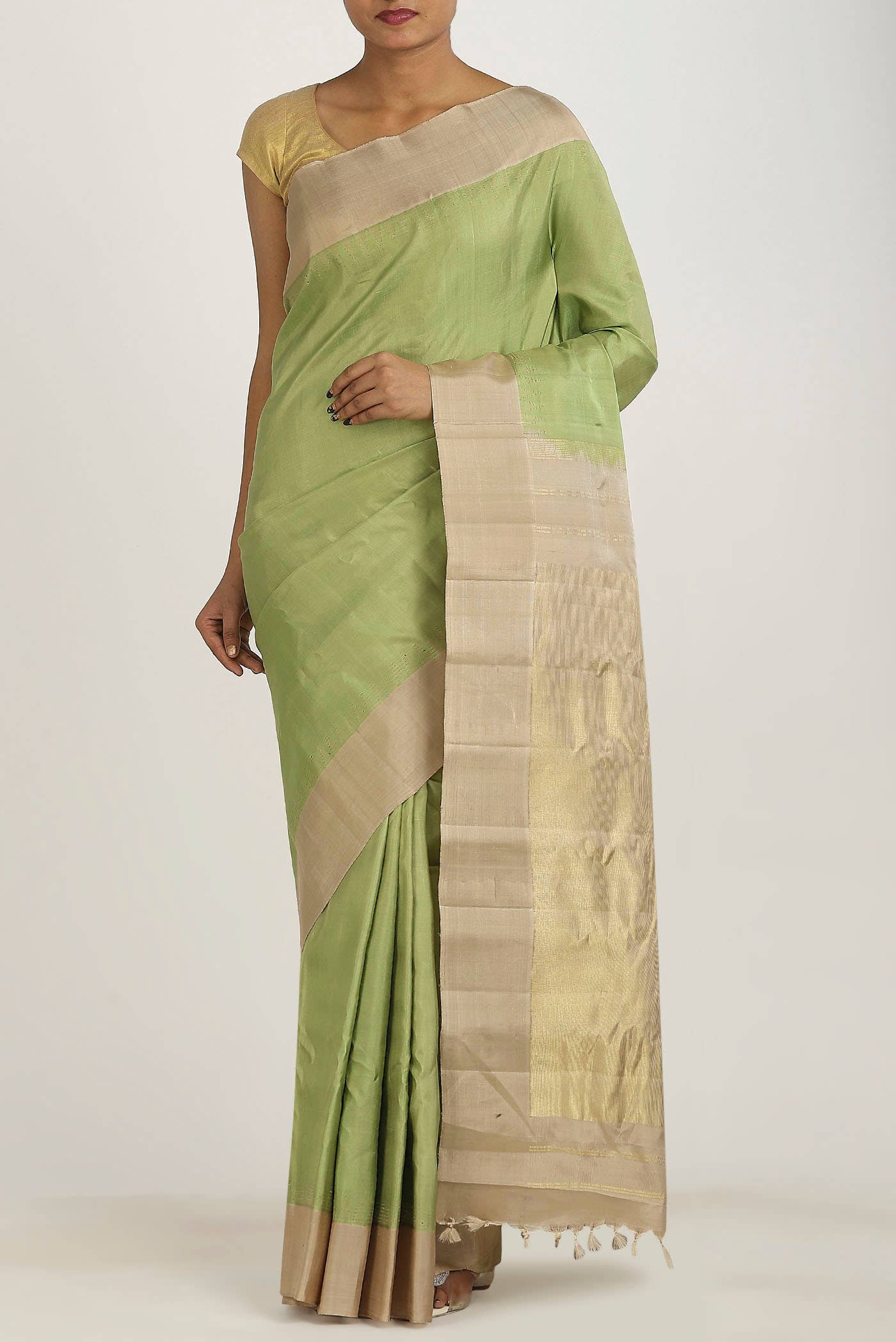 Green Gadwal Silk Saree