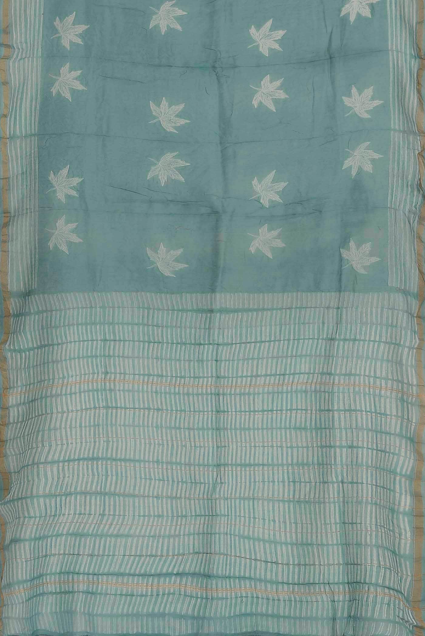 Blue Chanderi Silk Cotton Saree