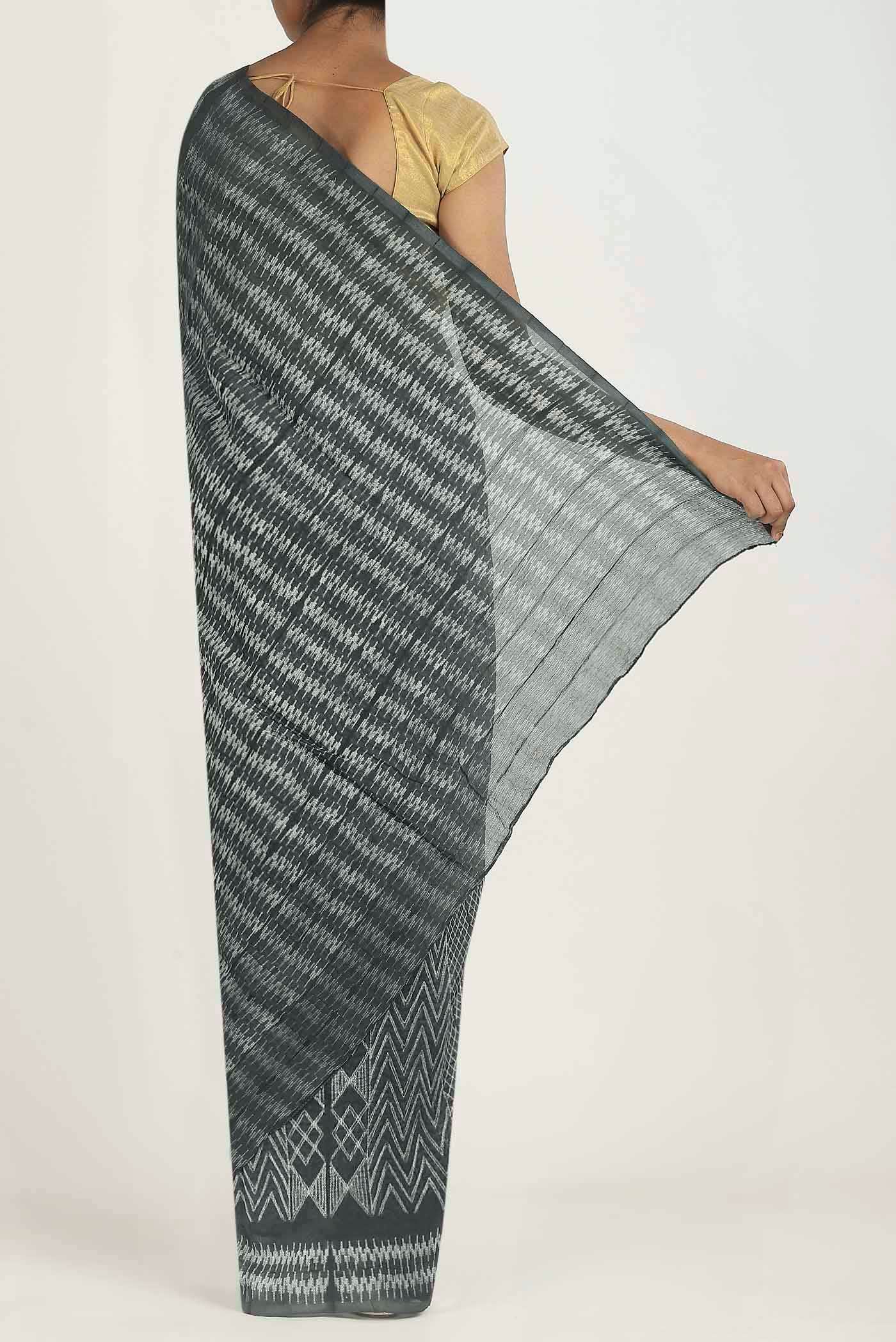Green Chanderi Silk Cotton Saree