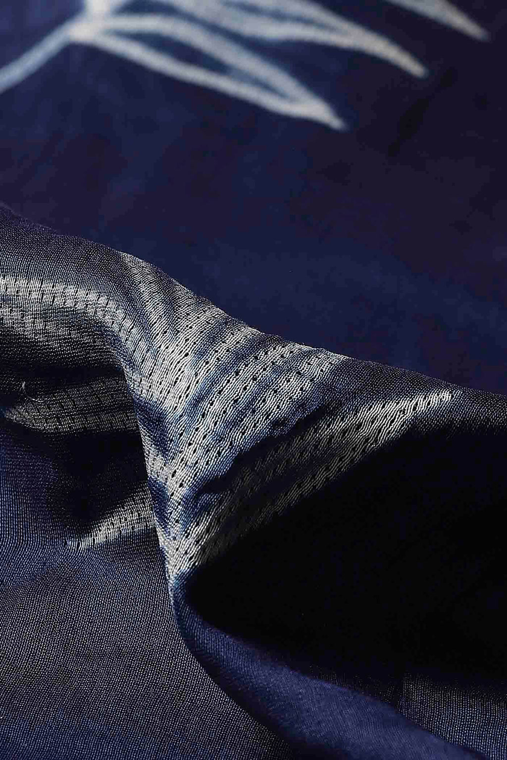 Navy Blue Chanderi Silk Cotton Saree