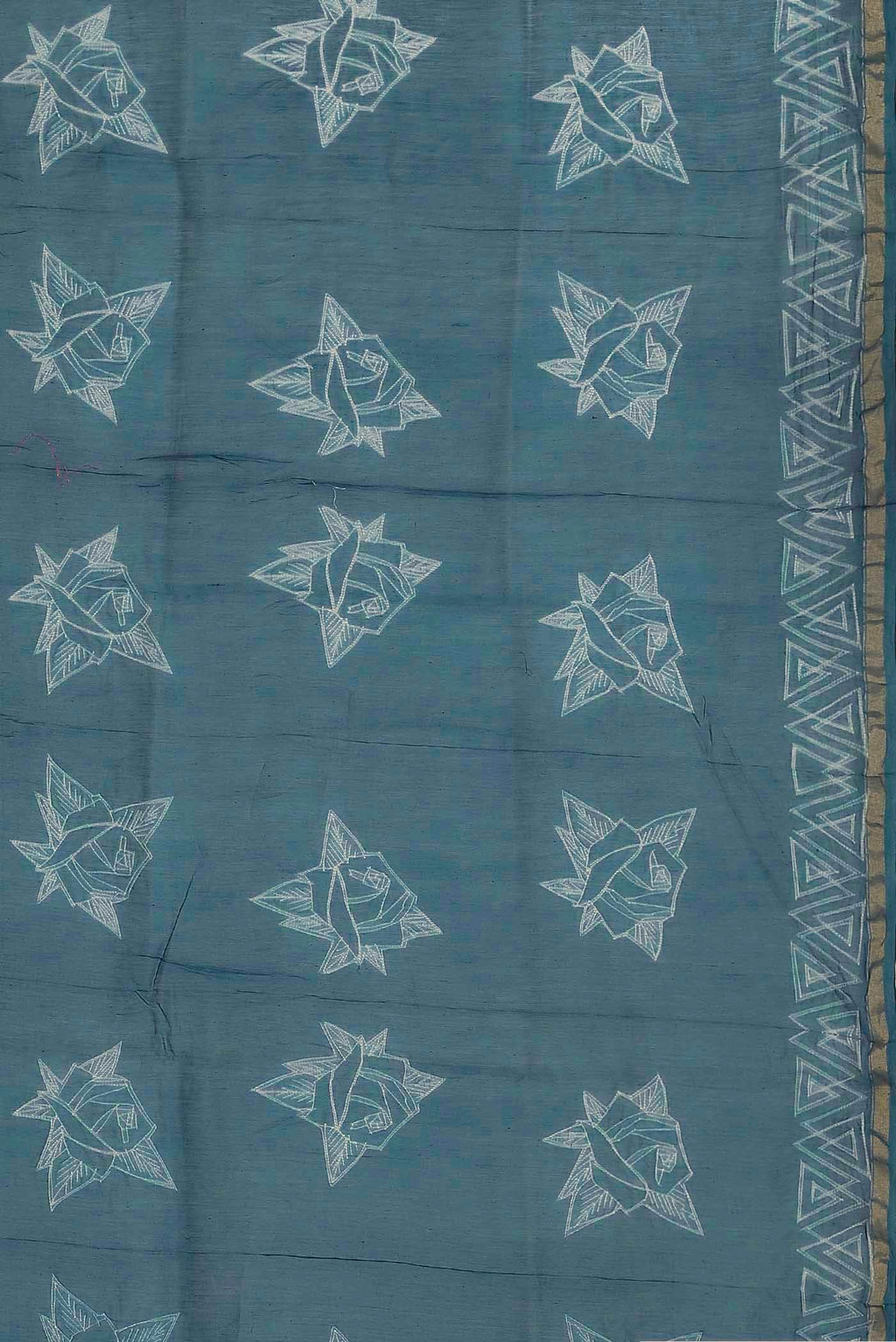 Blue Chanderi Silk Cotton Saree