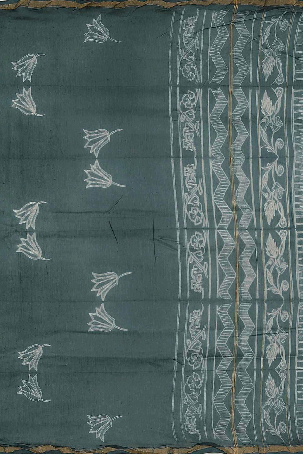 Green Chanderi Silk Cotton Saree