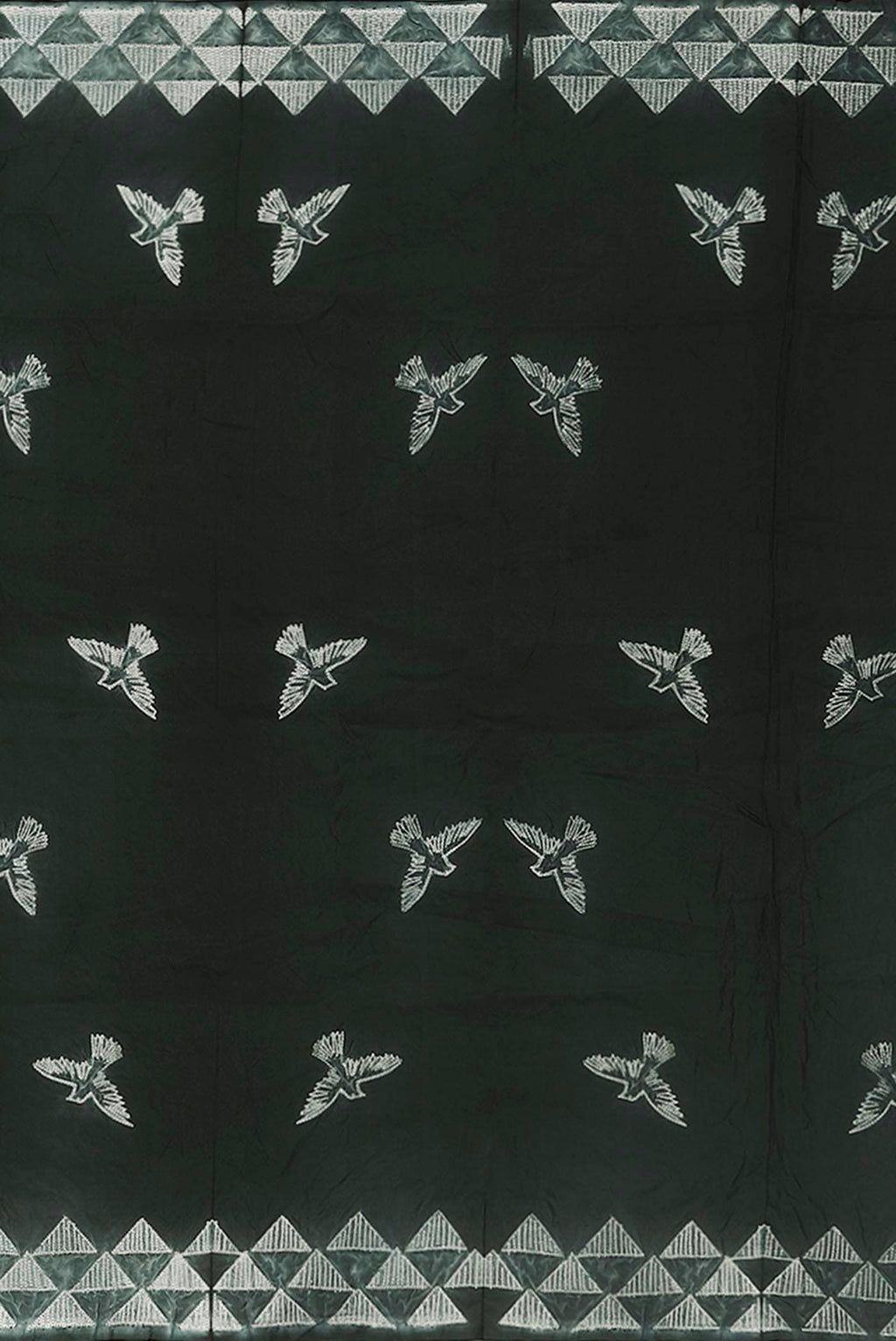 Black Printed Cotton Saree