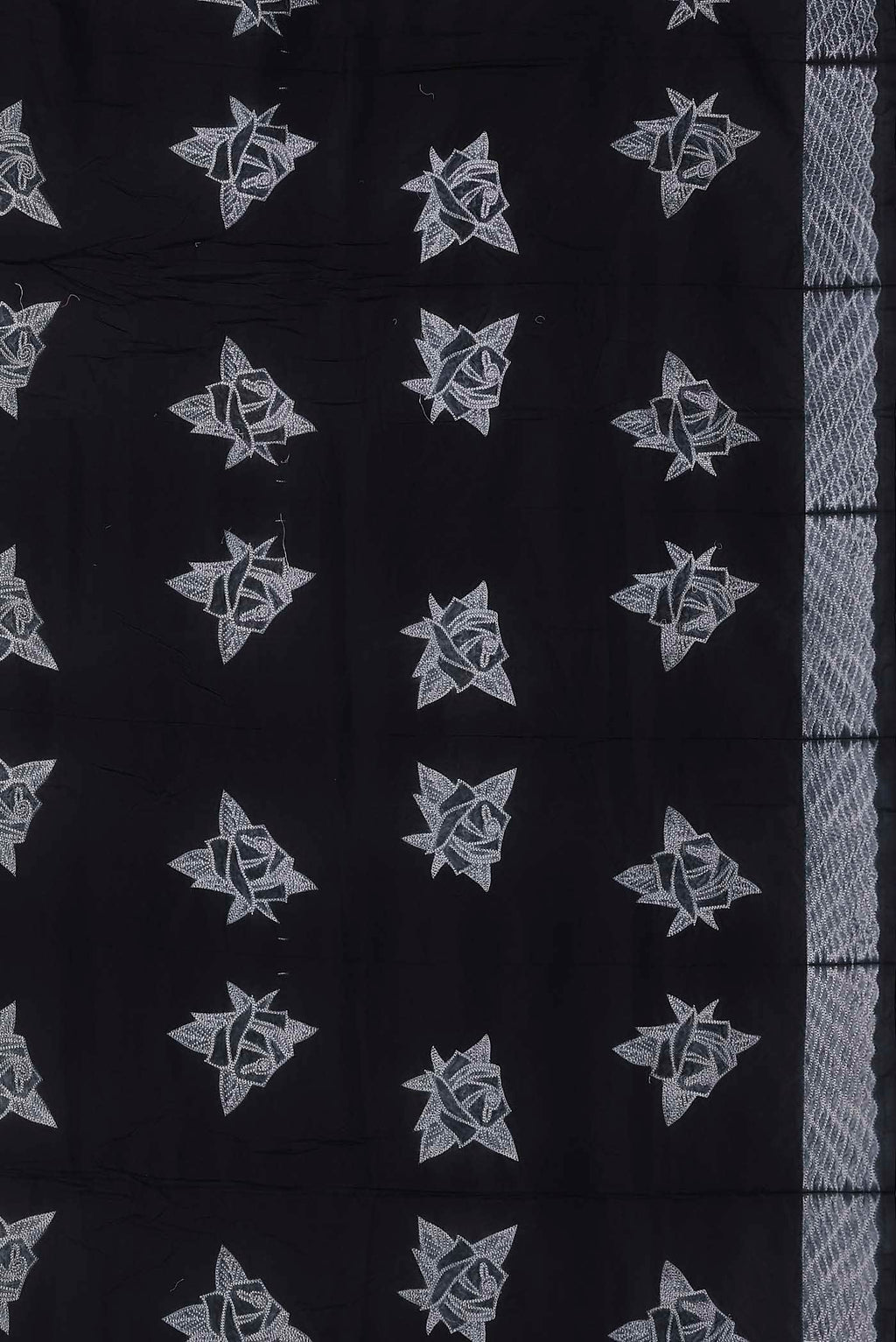 Black Tussar Silk Saree