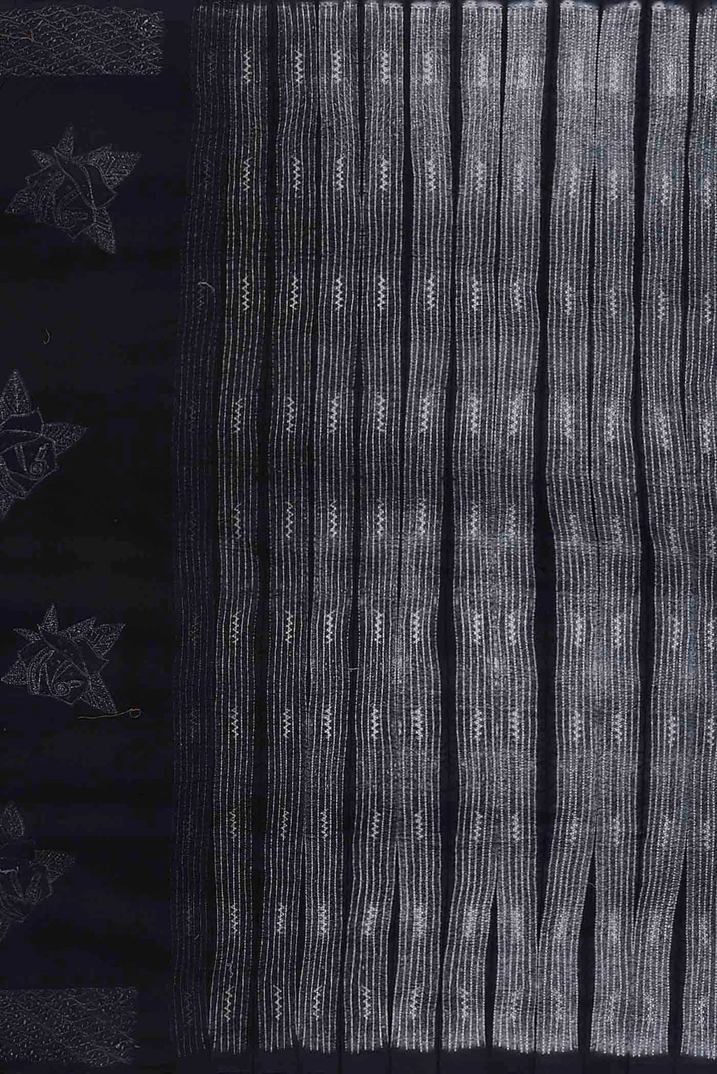 Black Tussar Silk Saree