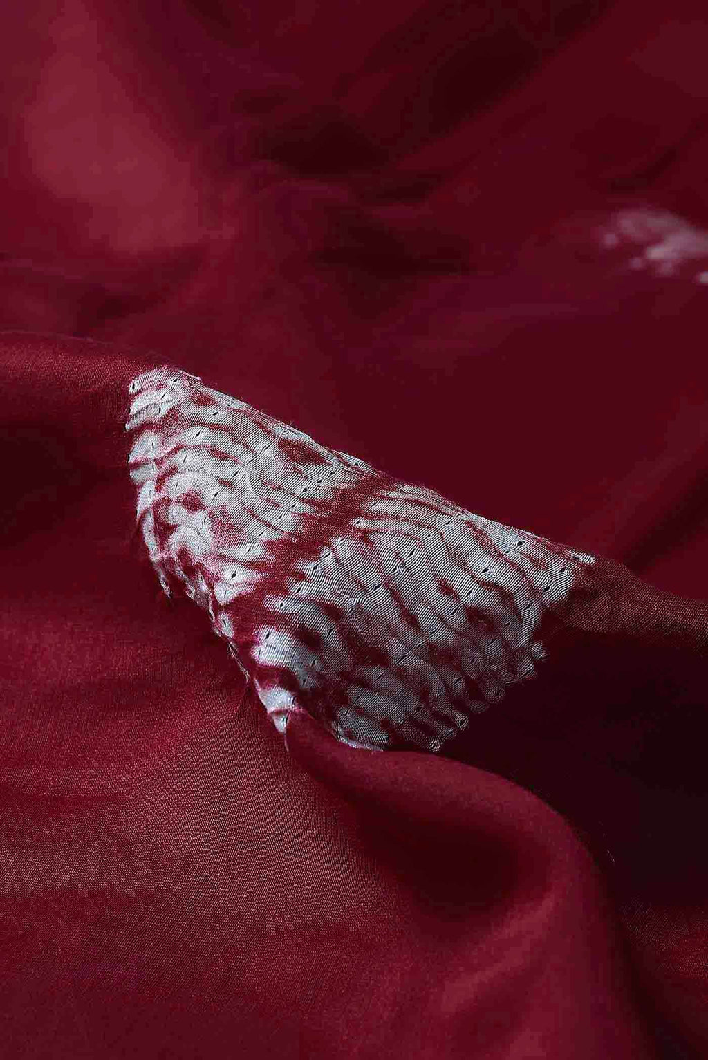 Maroon Chanderi Silk Cotton Saree