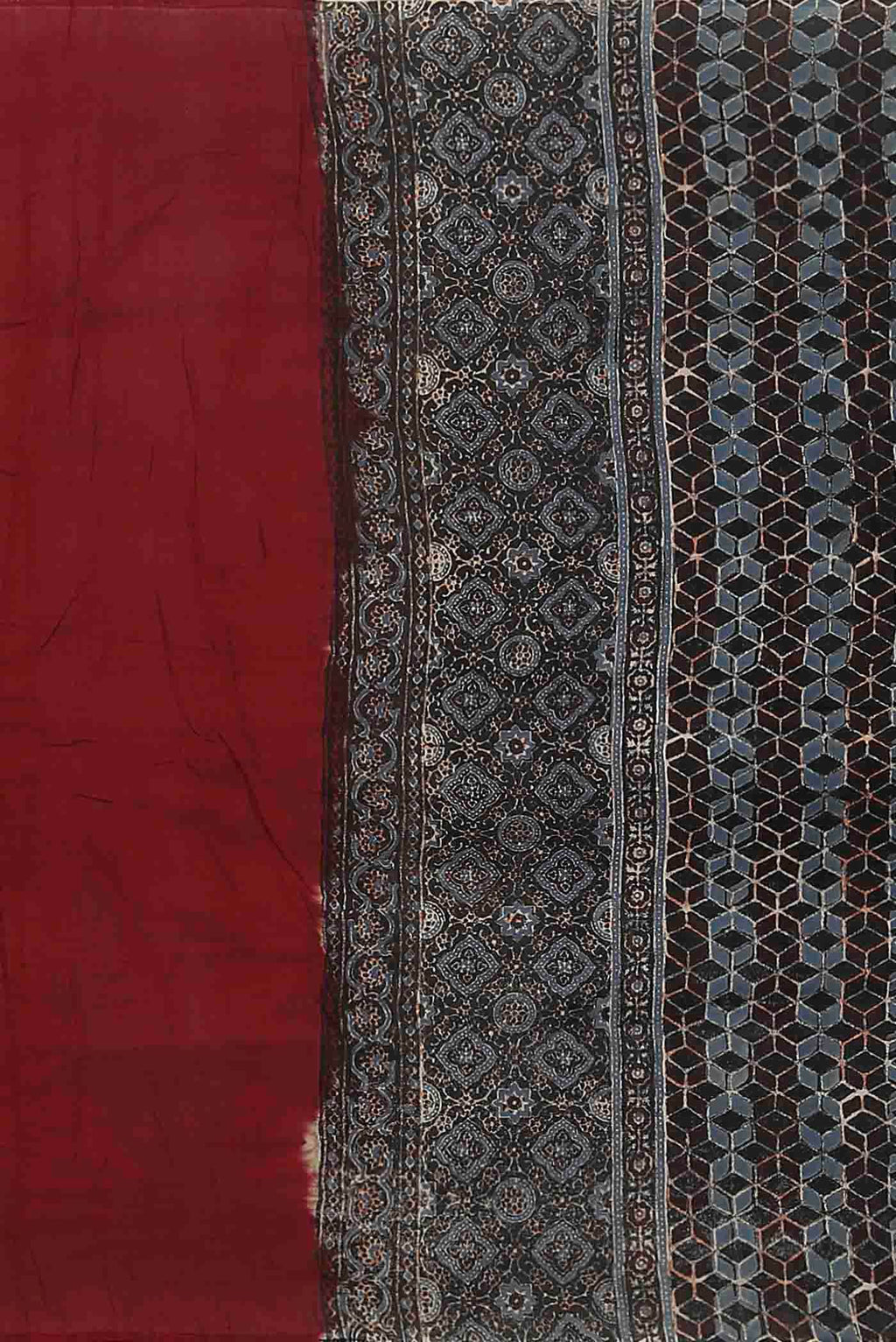 Maroon Chanderi Silk Cotton Saree