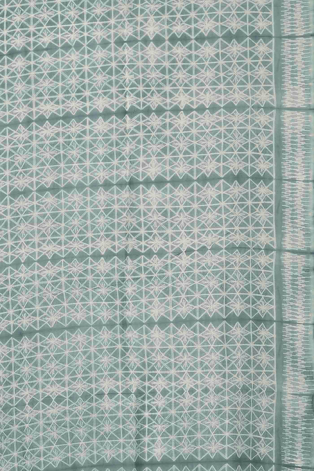Green Chanderi Silk Cotton Saree