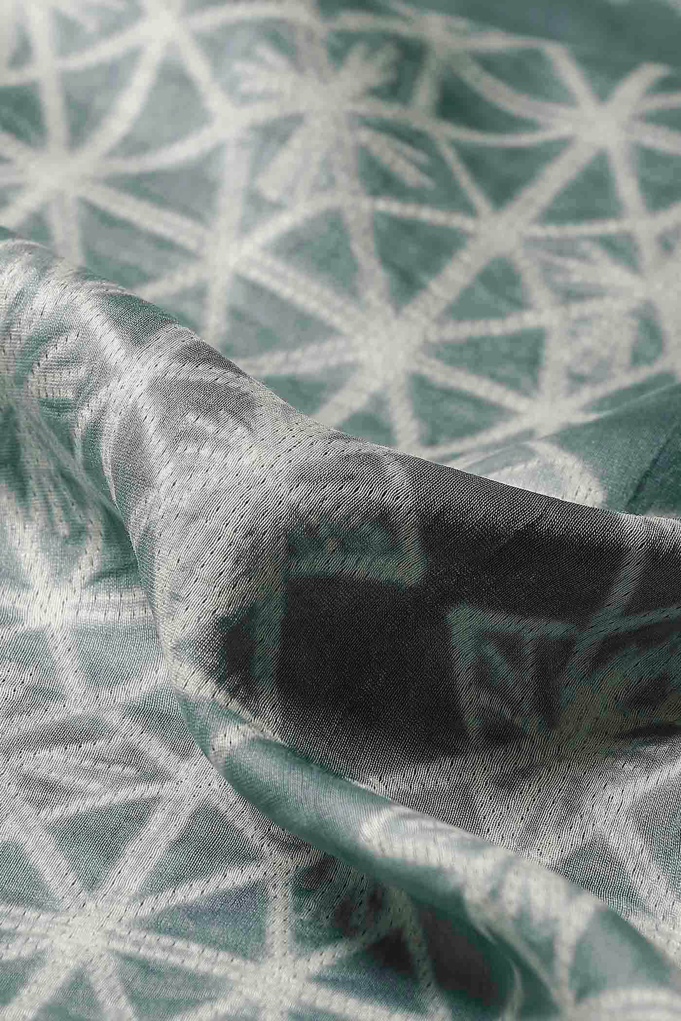 Green Chanderi Silk Cotton Saree