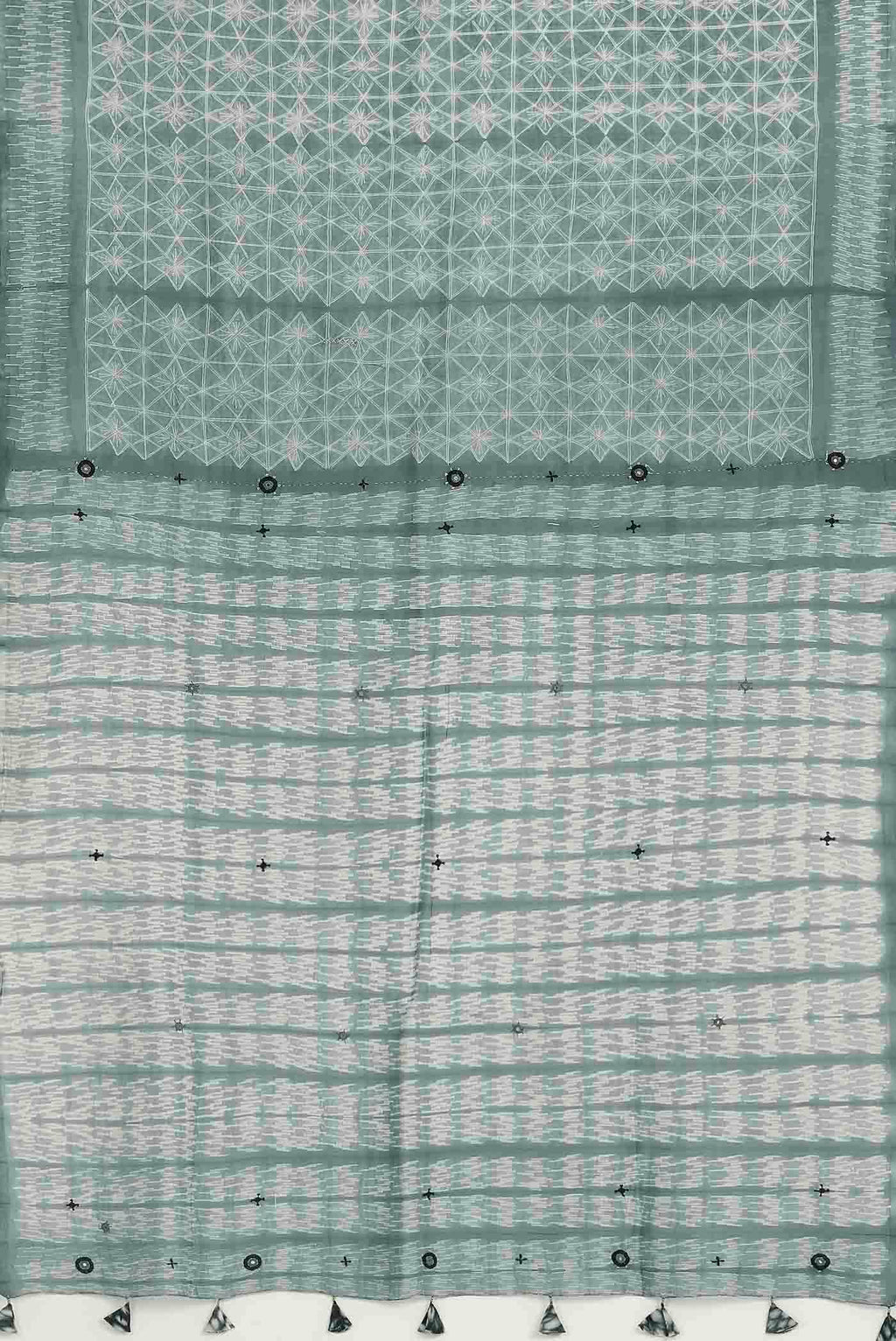 Green Chanderi Silk Cotton Saree