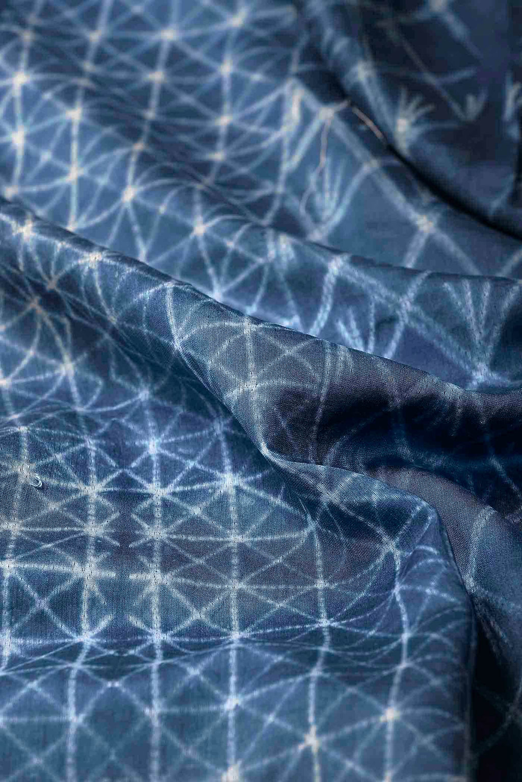 Blue Printed Cotton Saree