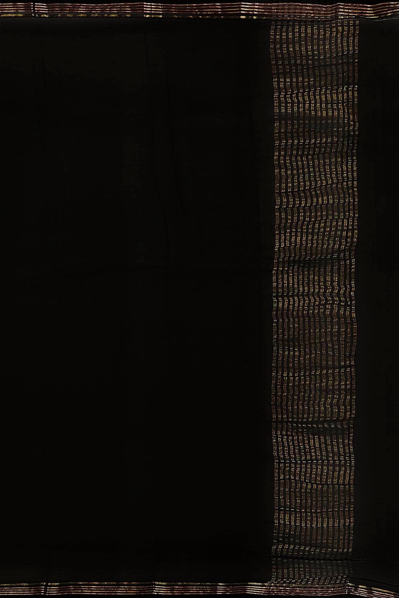 Black Mysore Chiffon Saree
