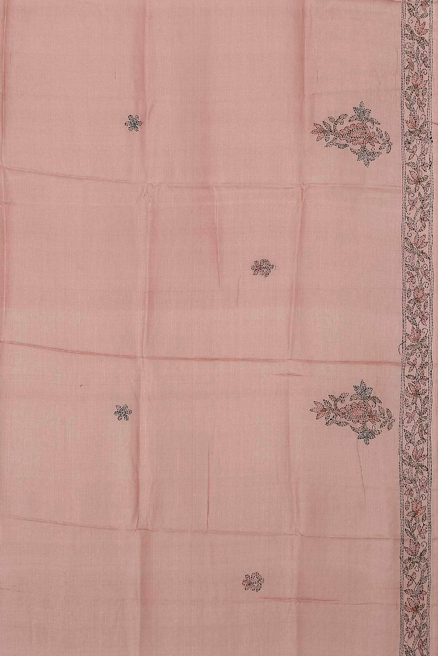 Rose Gold Tussar Silk Saree