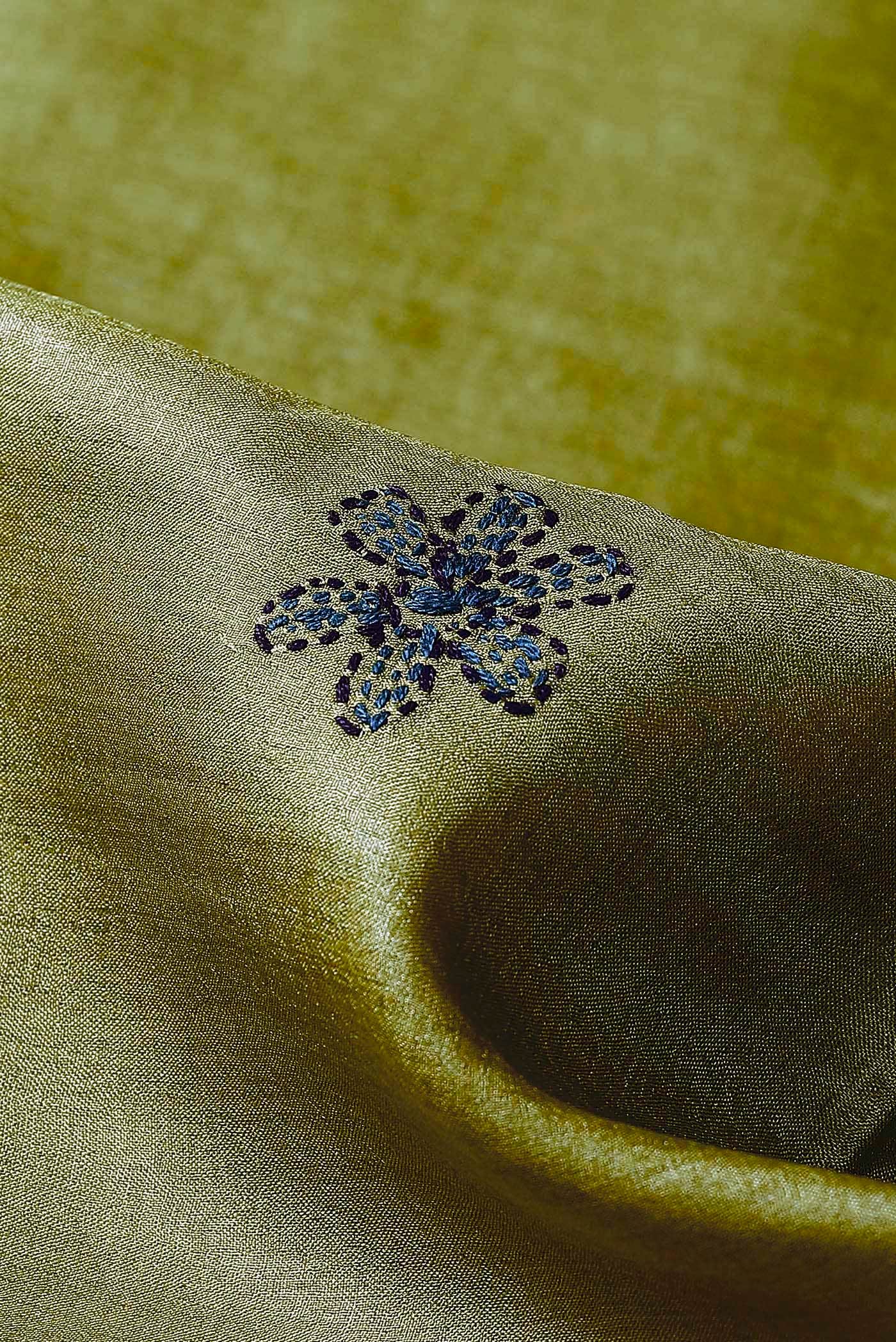 Green Tussar Silk Saree