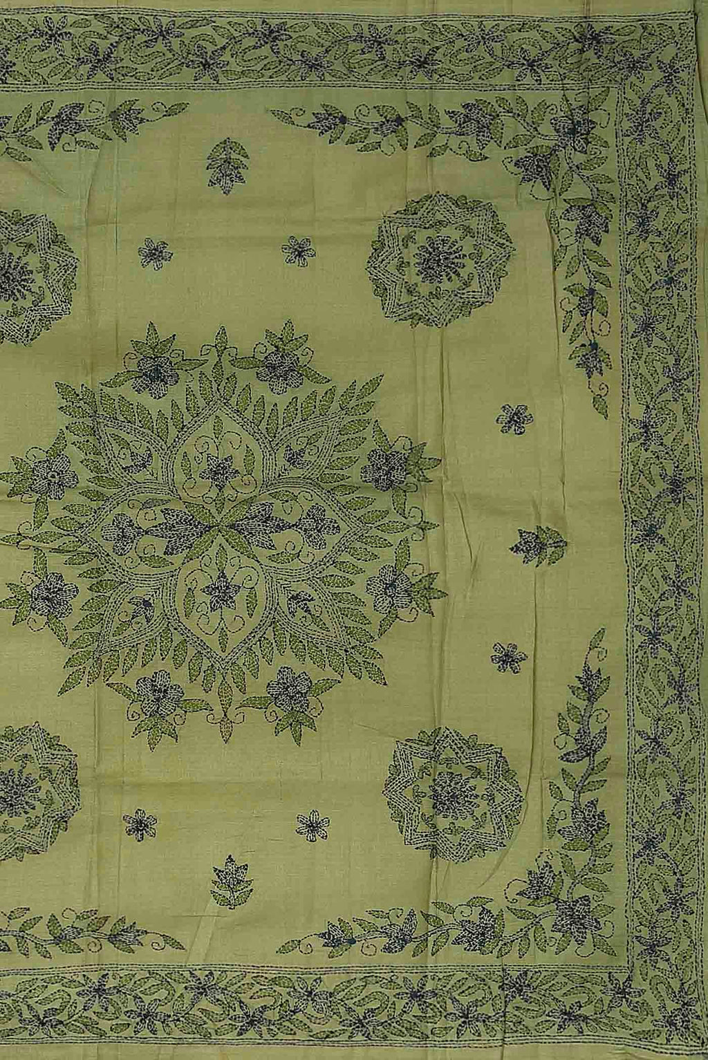 Green Tussar Silk Saree