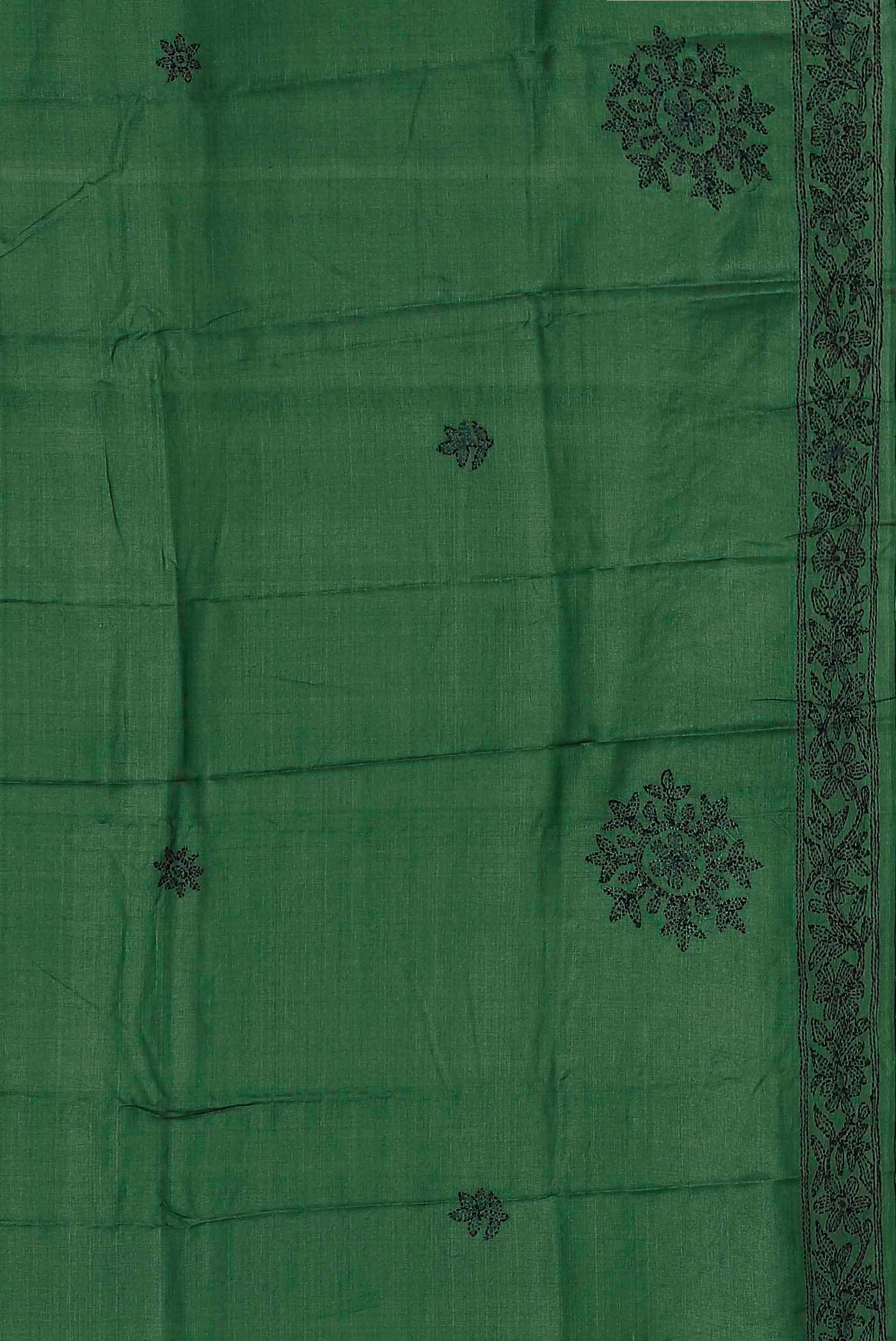 Green Tussar Silk Saree