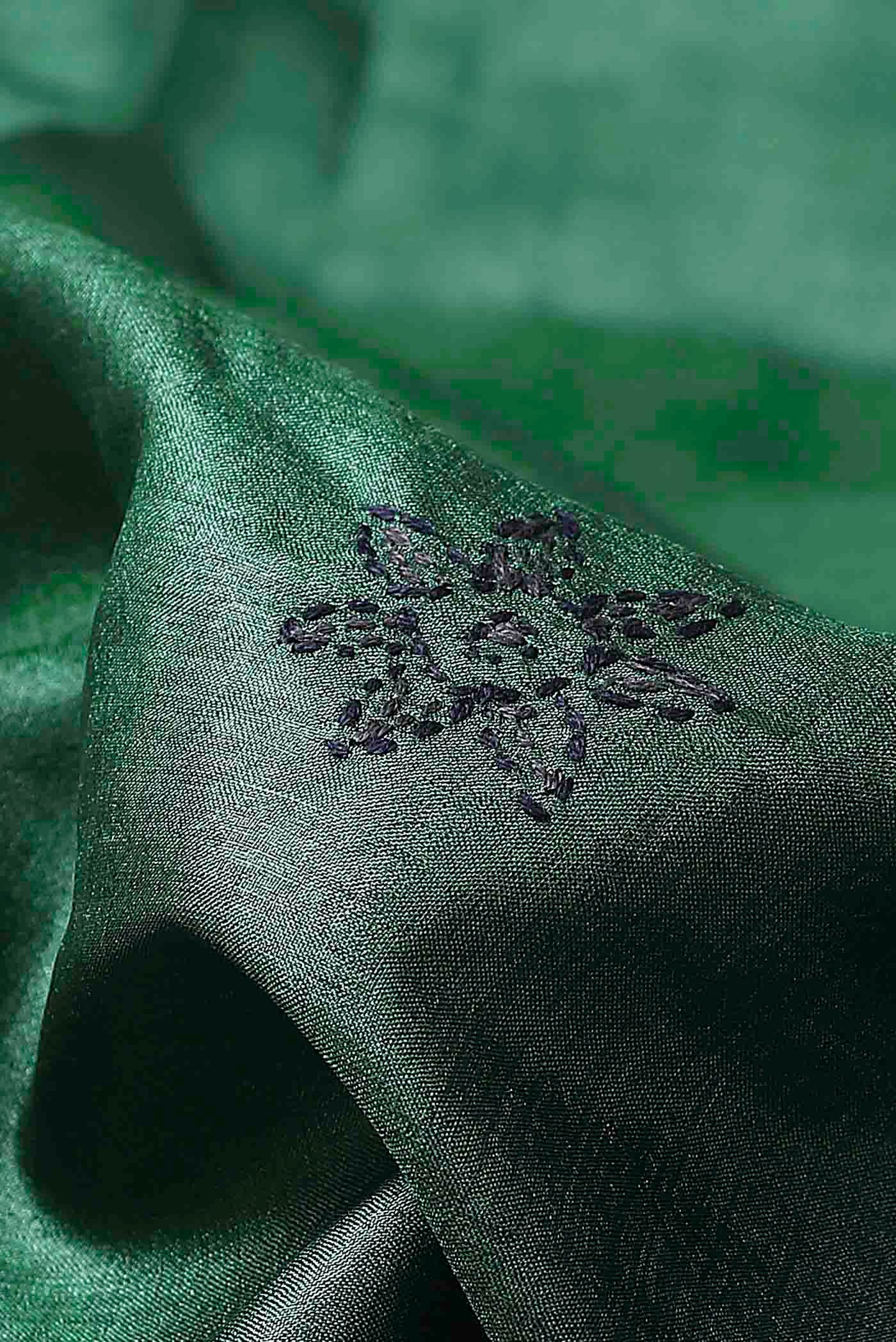 Green Tussar Silk Saree