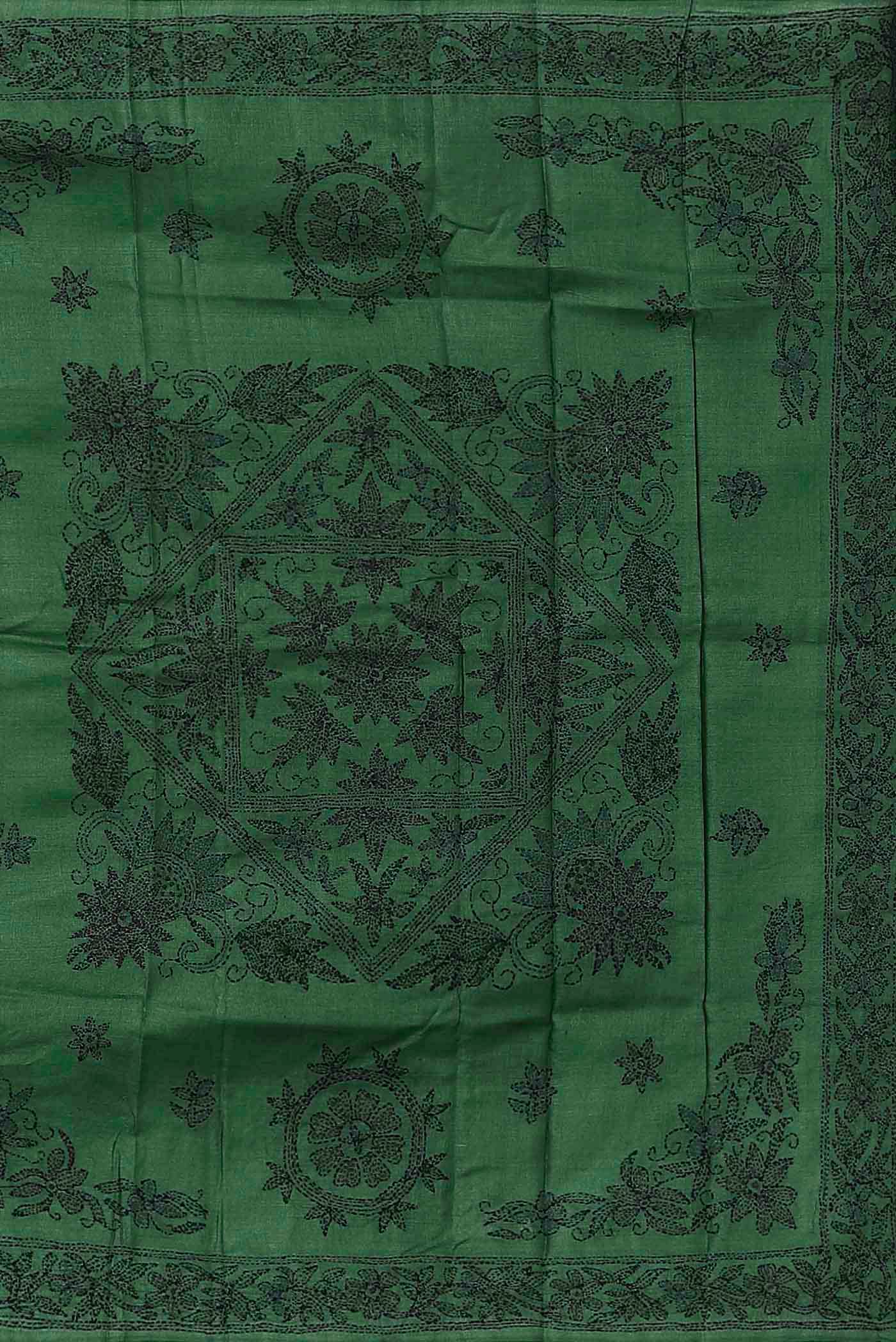 Green Tussar Silk Saree