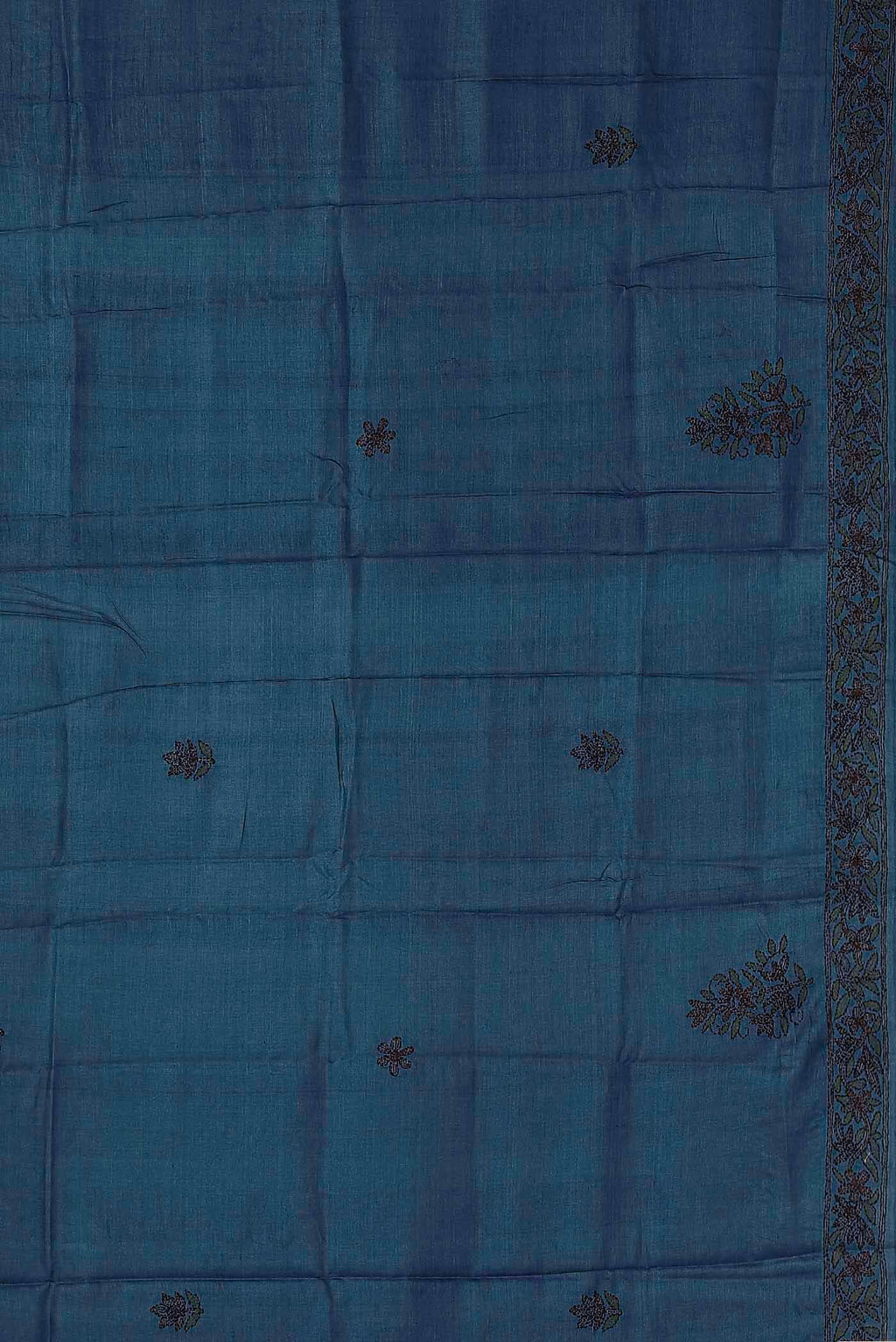 Blue Tussar Silk Saree