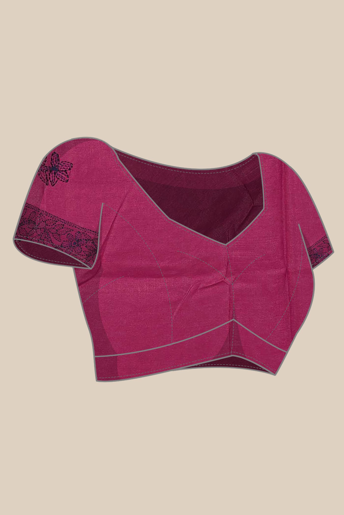 Pink Tussar Silk Saree