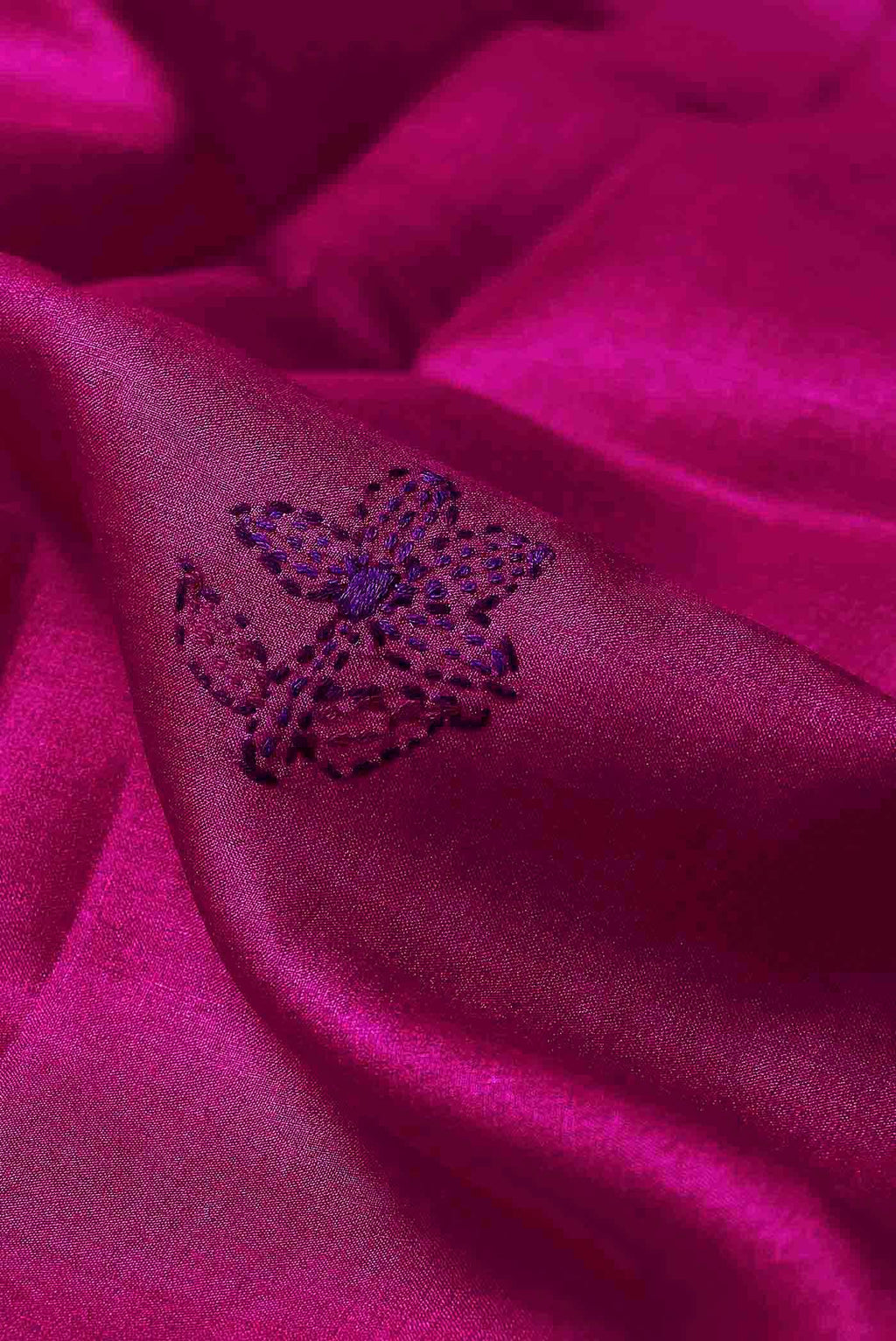 Pink Tussar Silk Saree