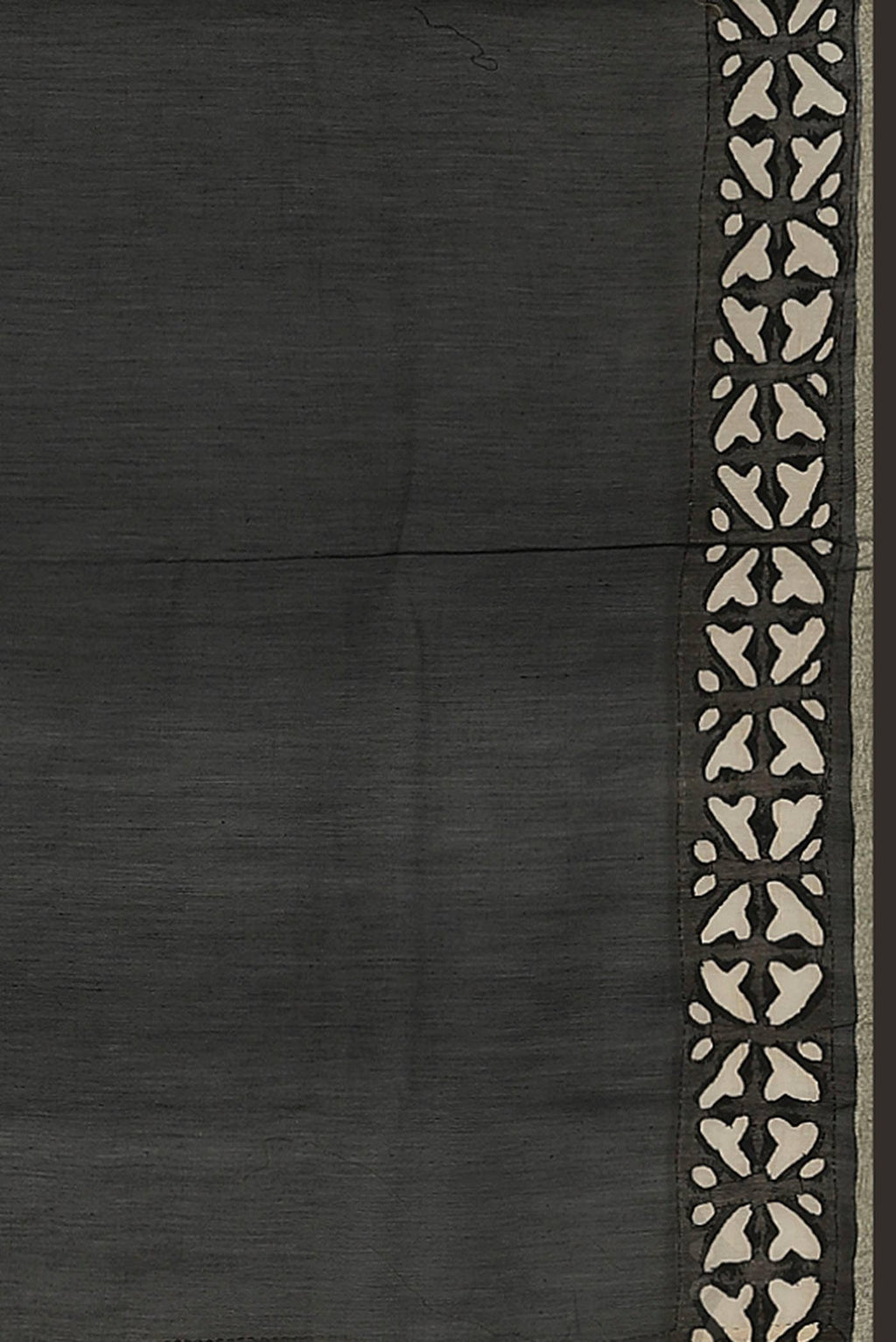Black Chanderi Silk Cotton Saree