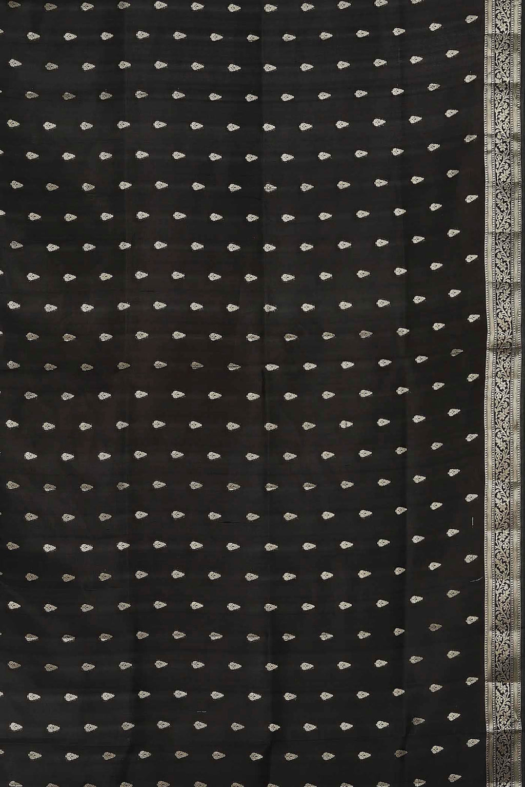 Black Mysore Crepe Saree