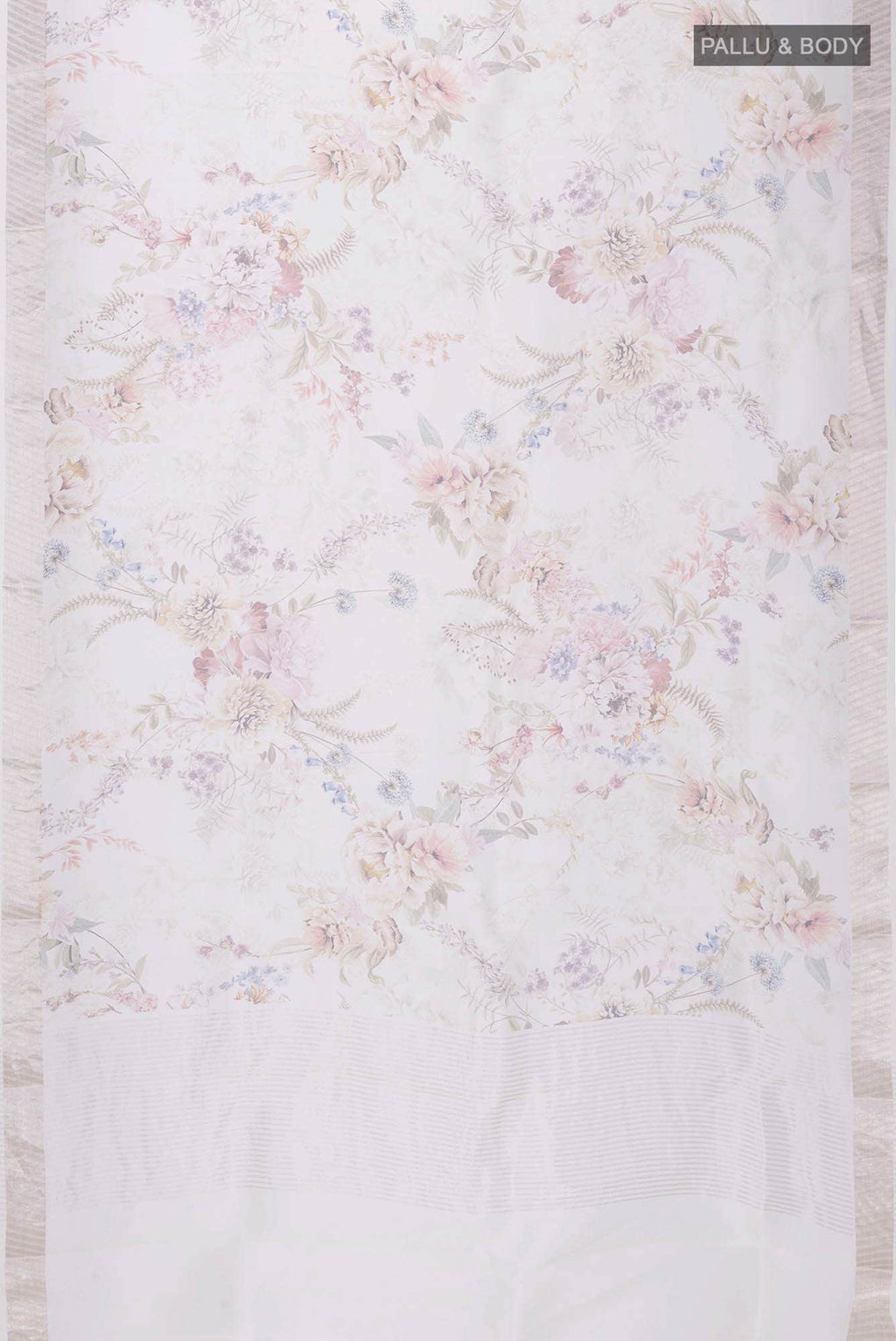 Off White Organza Silk Saree