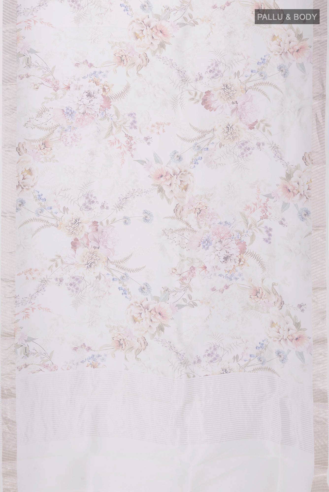Off White Organza Silk Saree