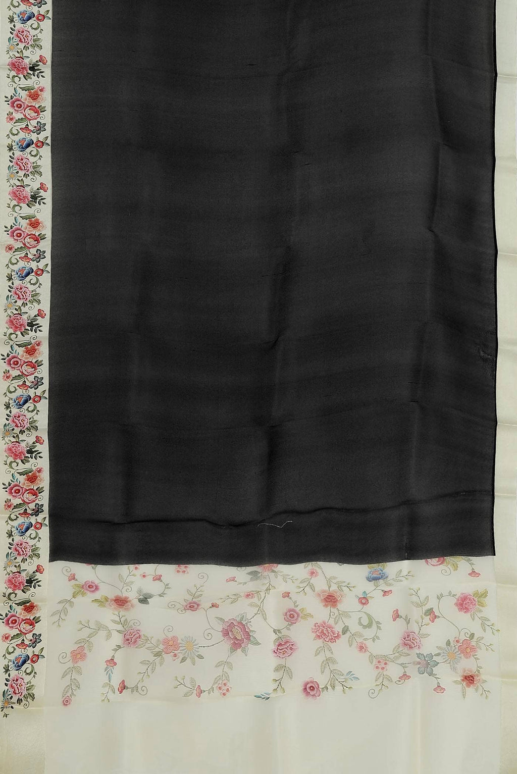 Black Organza Silk Saree