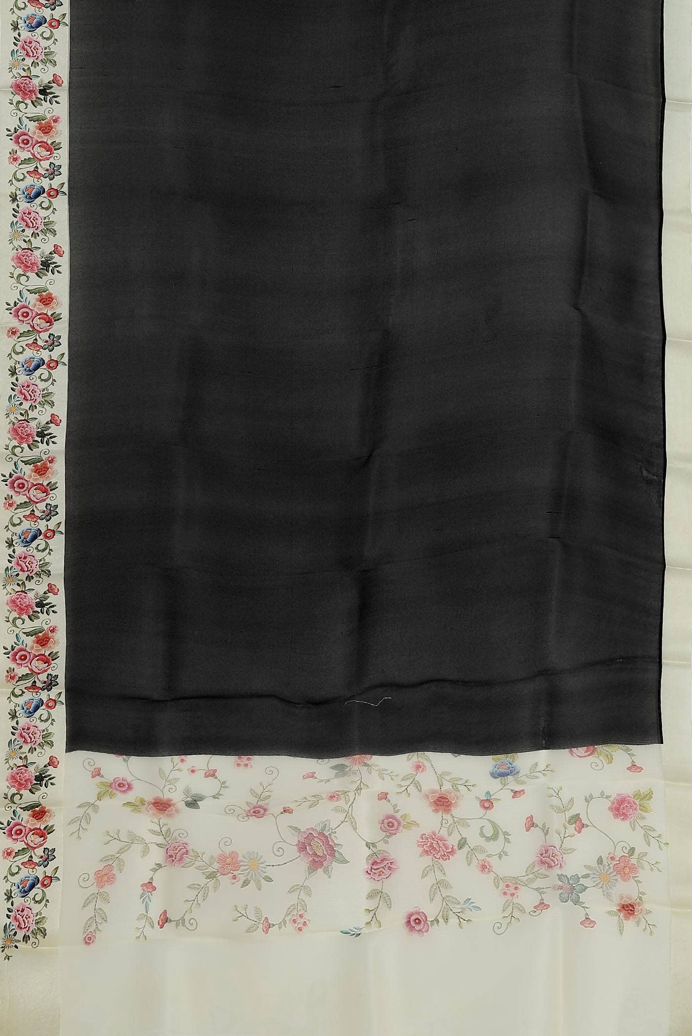Black Organza Silk Saree