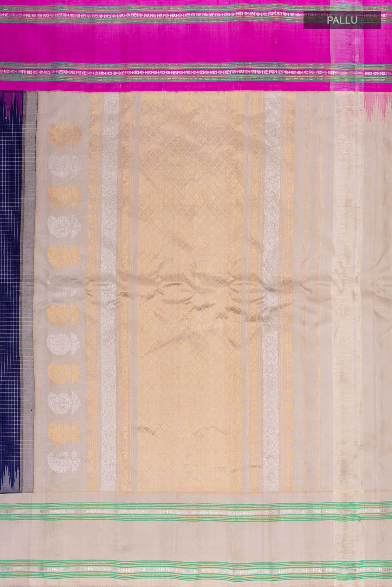 Navy Blue Paithani Silk Saree