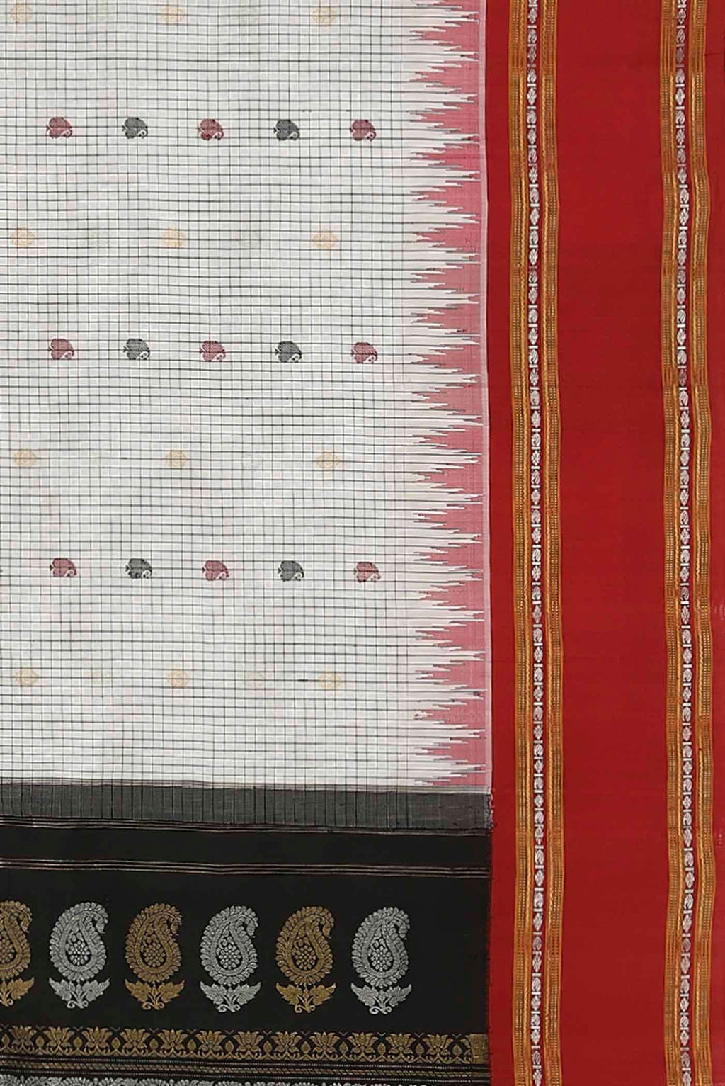 White Paithani Silk Saree