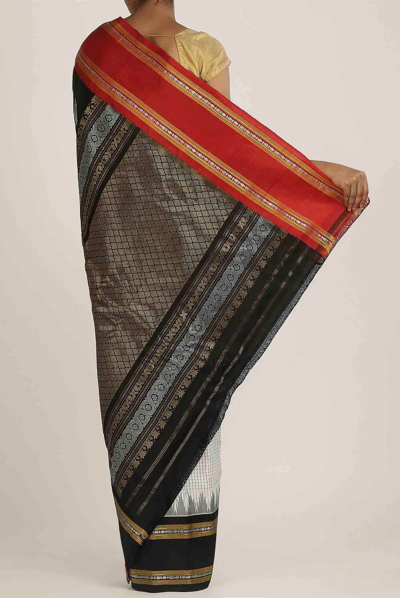 White Paithani Silk Saree