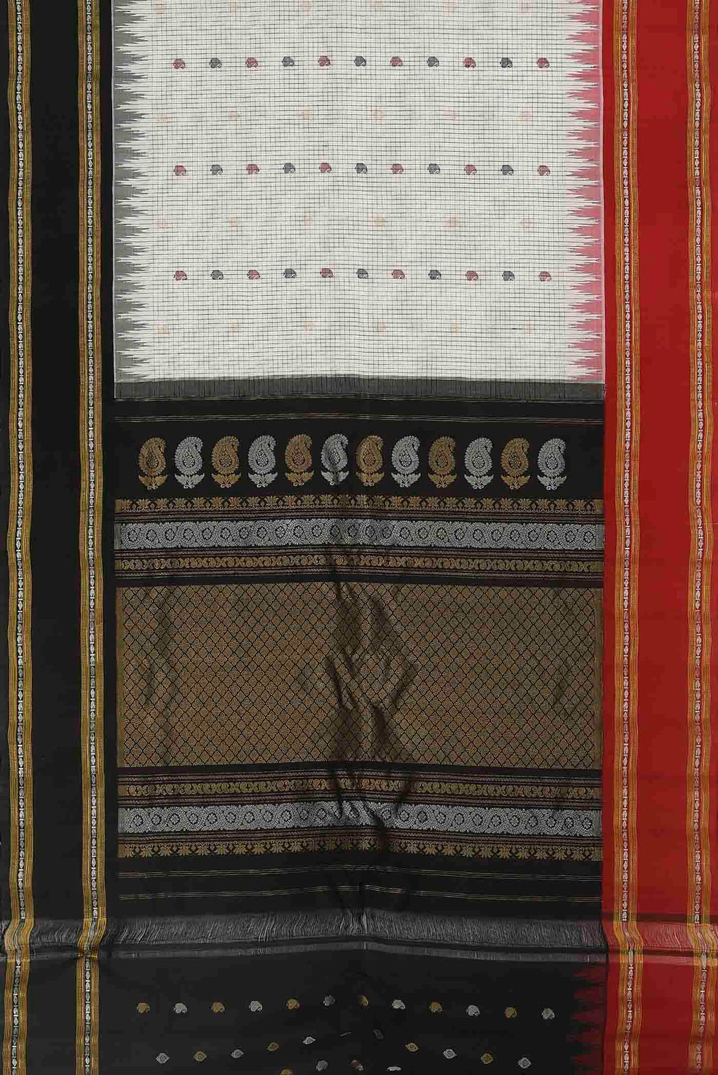 White Paithani Silk Saree