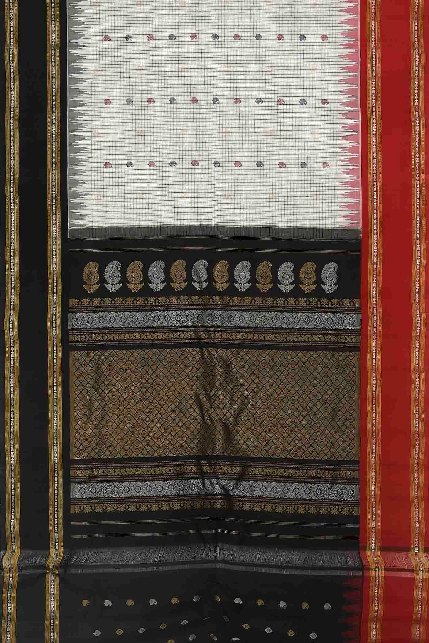 White Paithani Silk Saree
