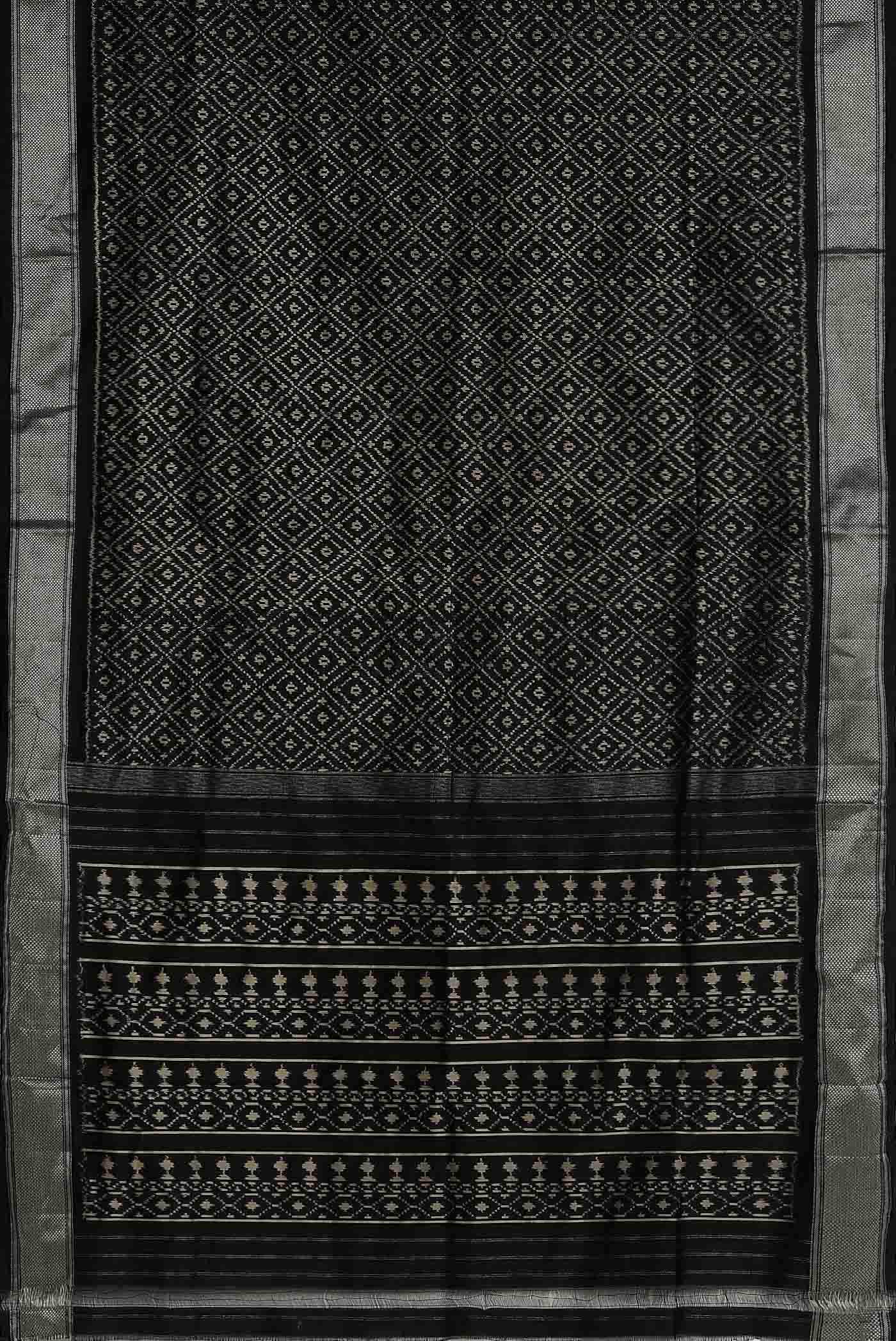 Black Pochampally Silk Saree