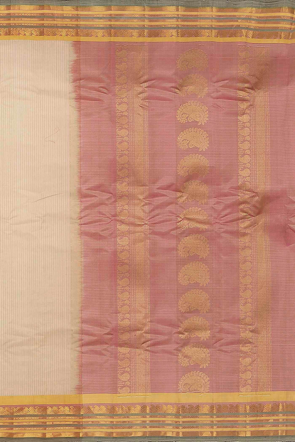 Beige Gadwal cotton Saree