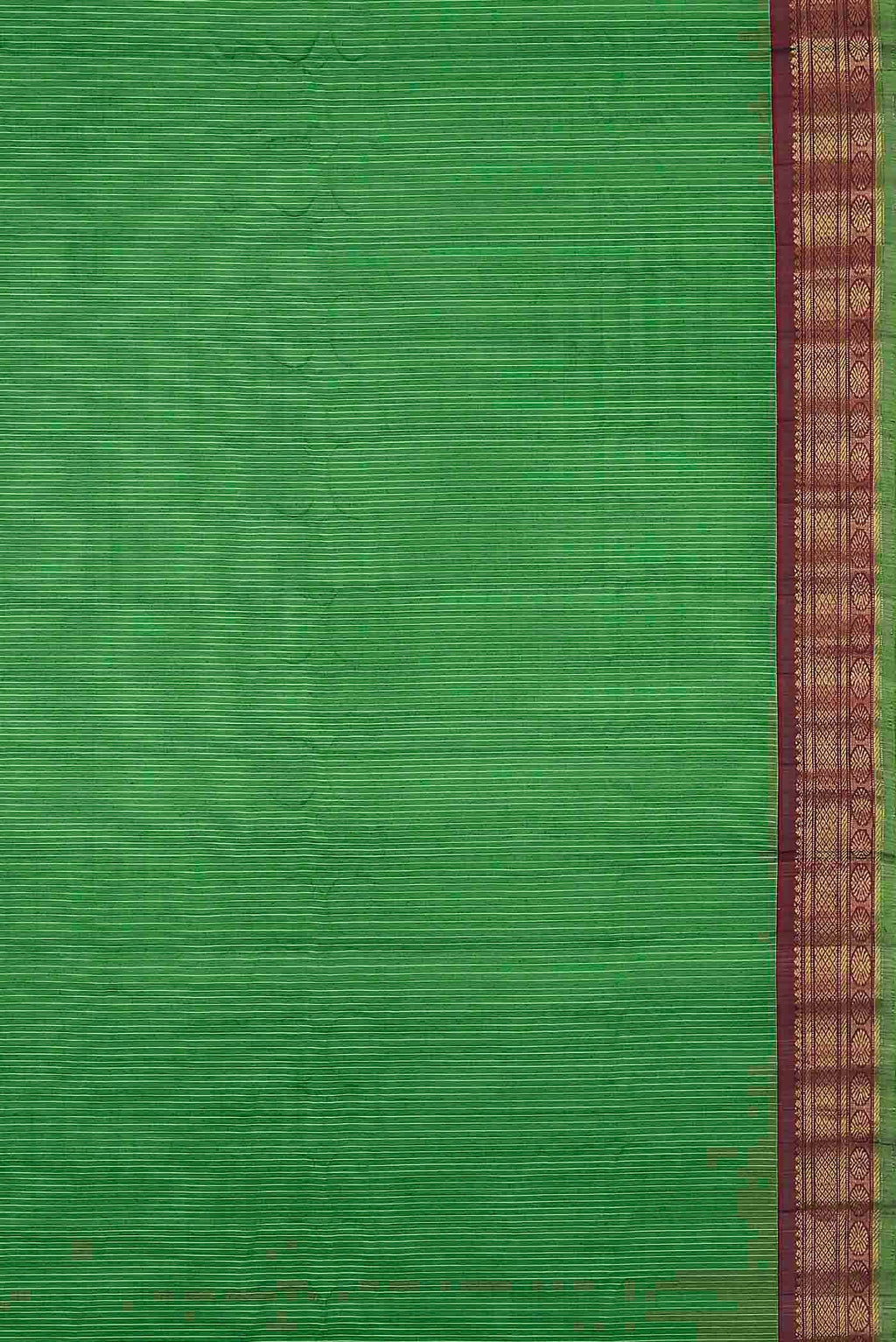 Green Gadwal cotton Saree