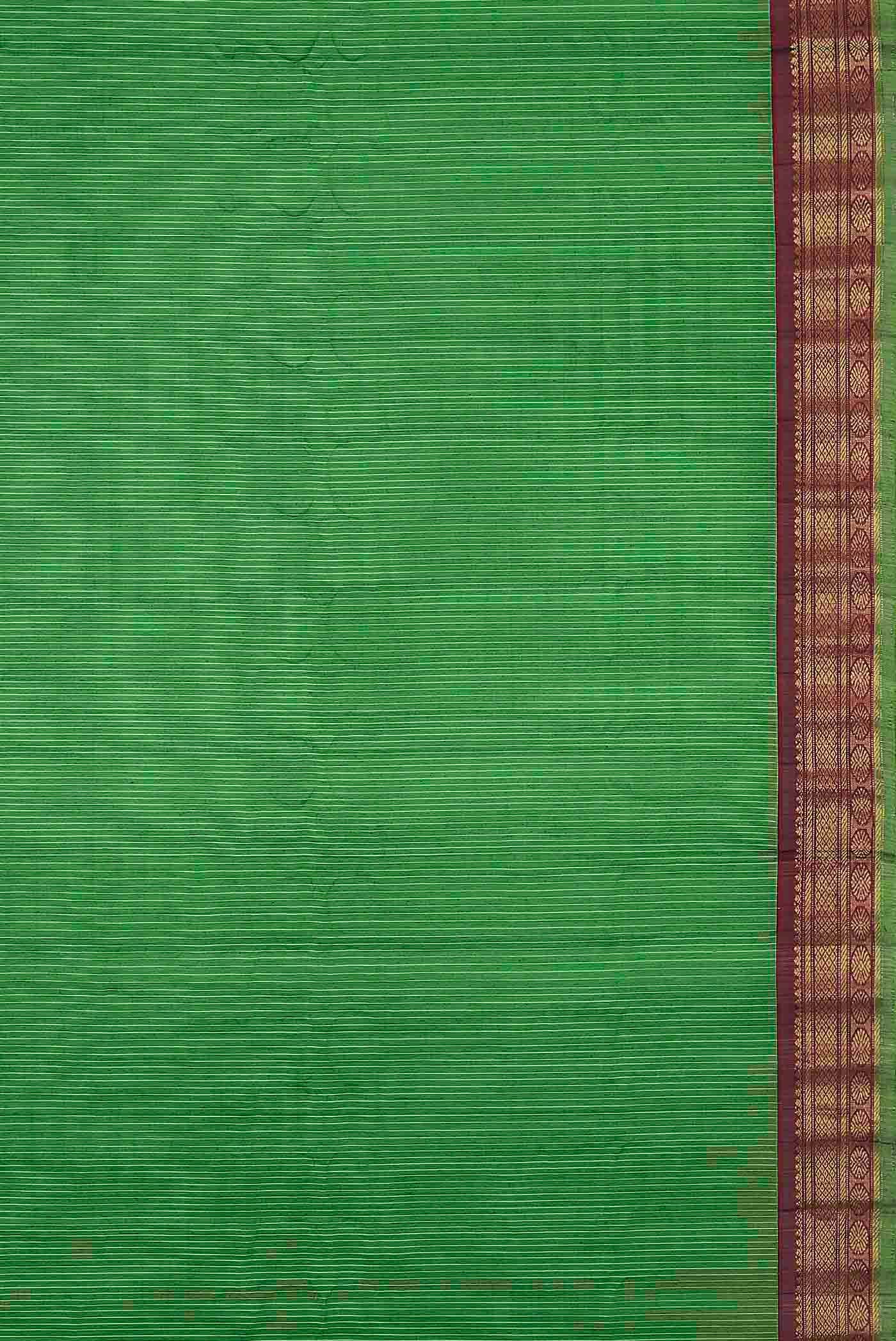 Green Gadwal cotton Saree