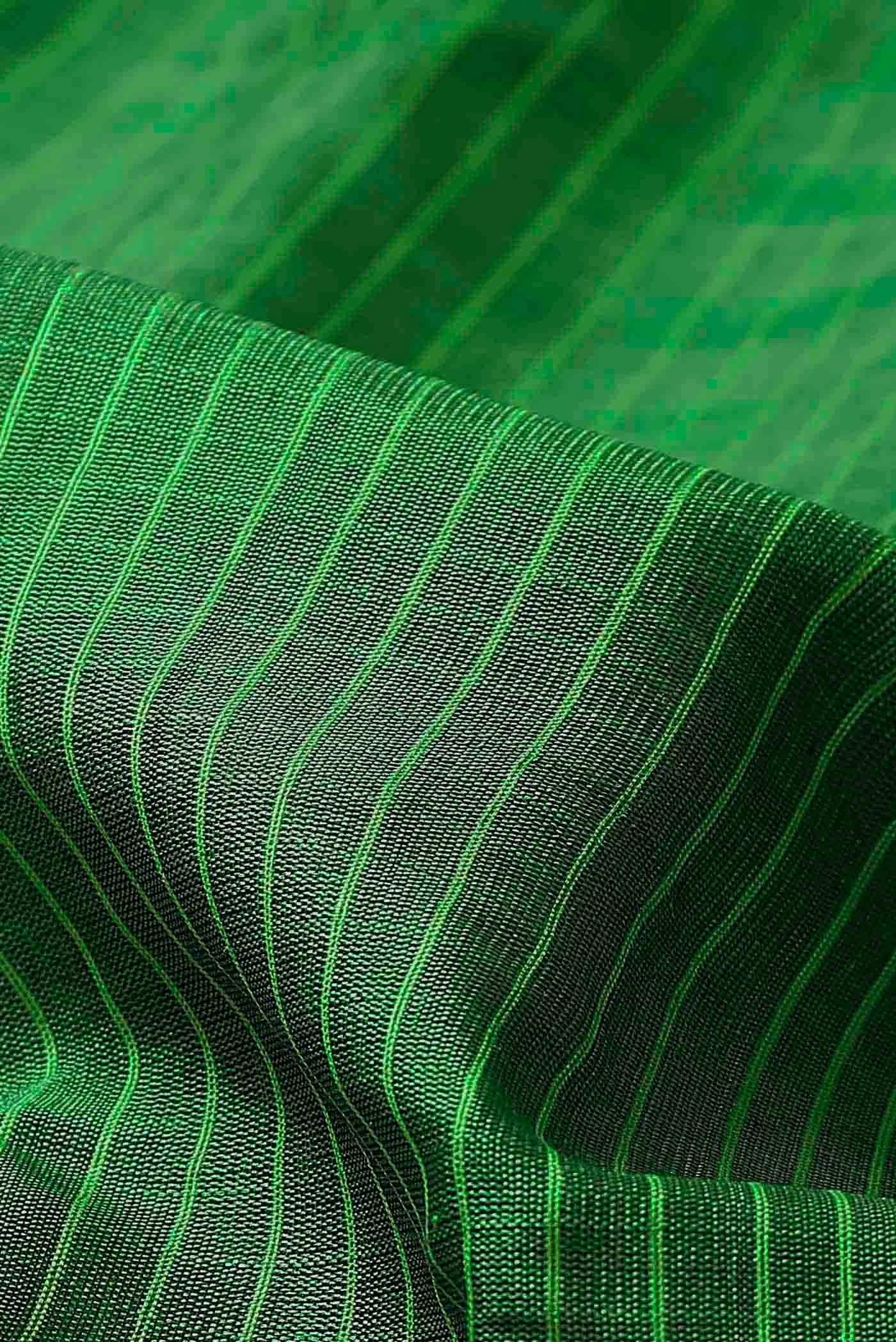 Green Gadwal cotton Saree