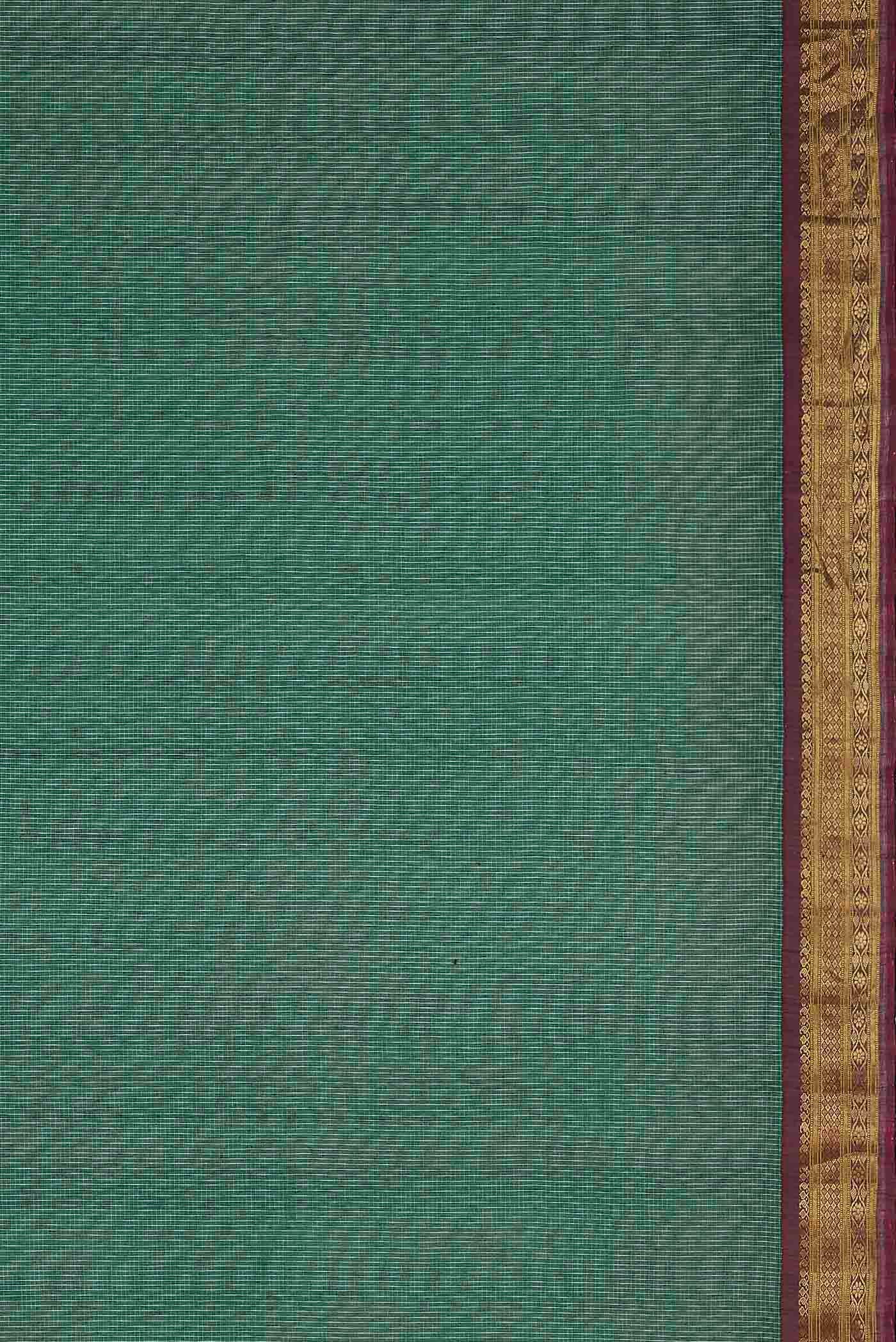 Green Gadwal cotton Saree