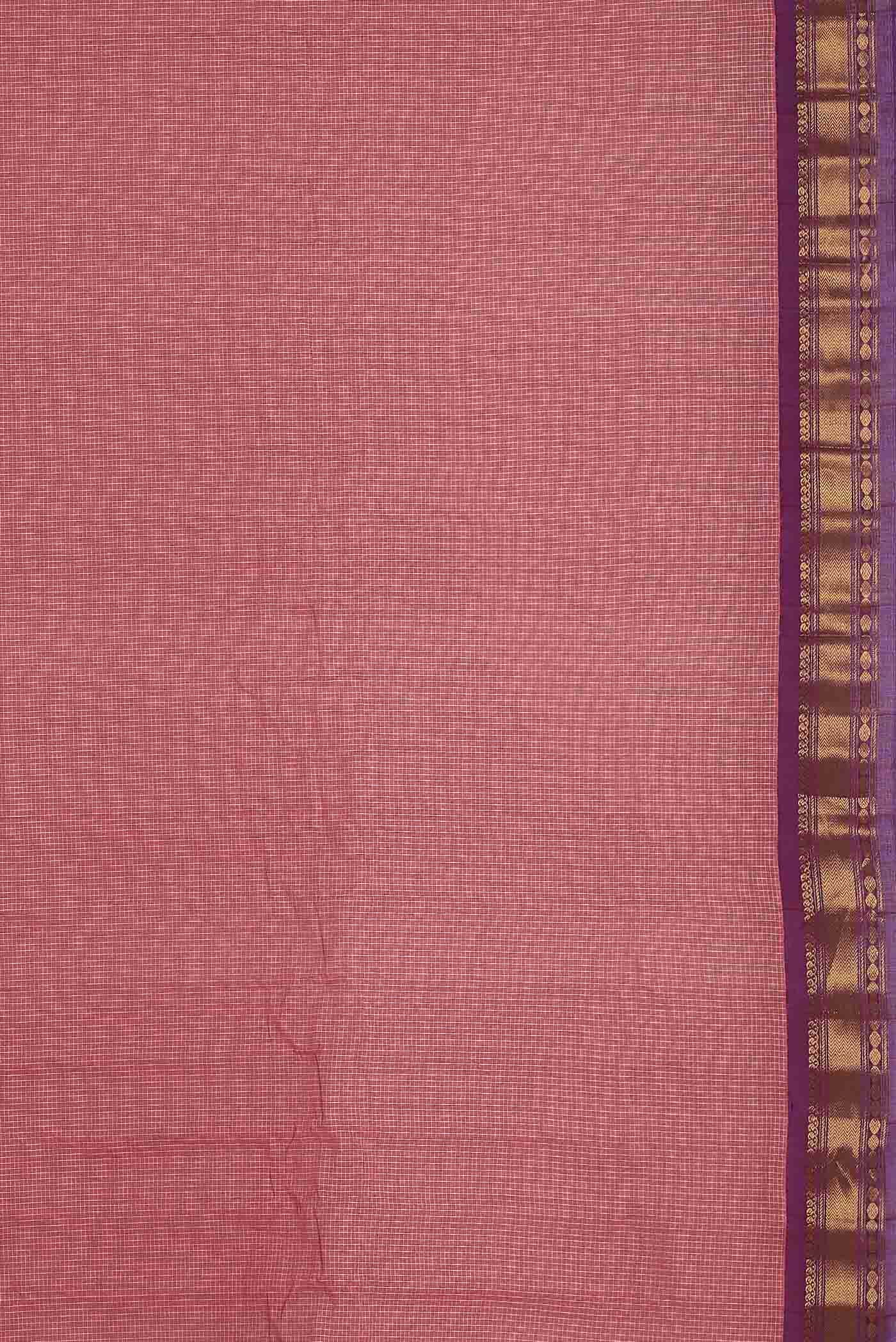 Coral Gadwal cotton Saree
