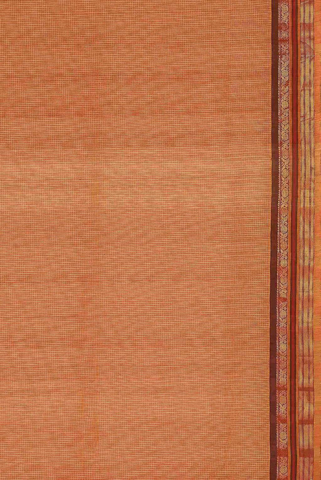 Orange Gadwal cotton Saree